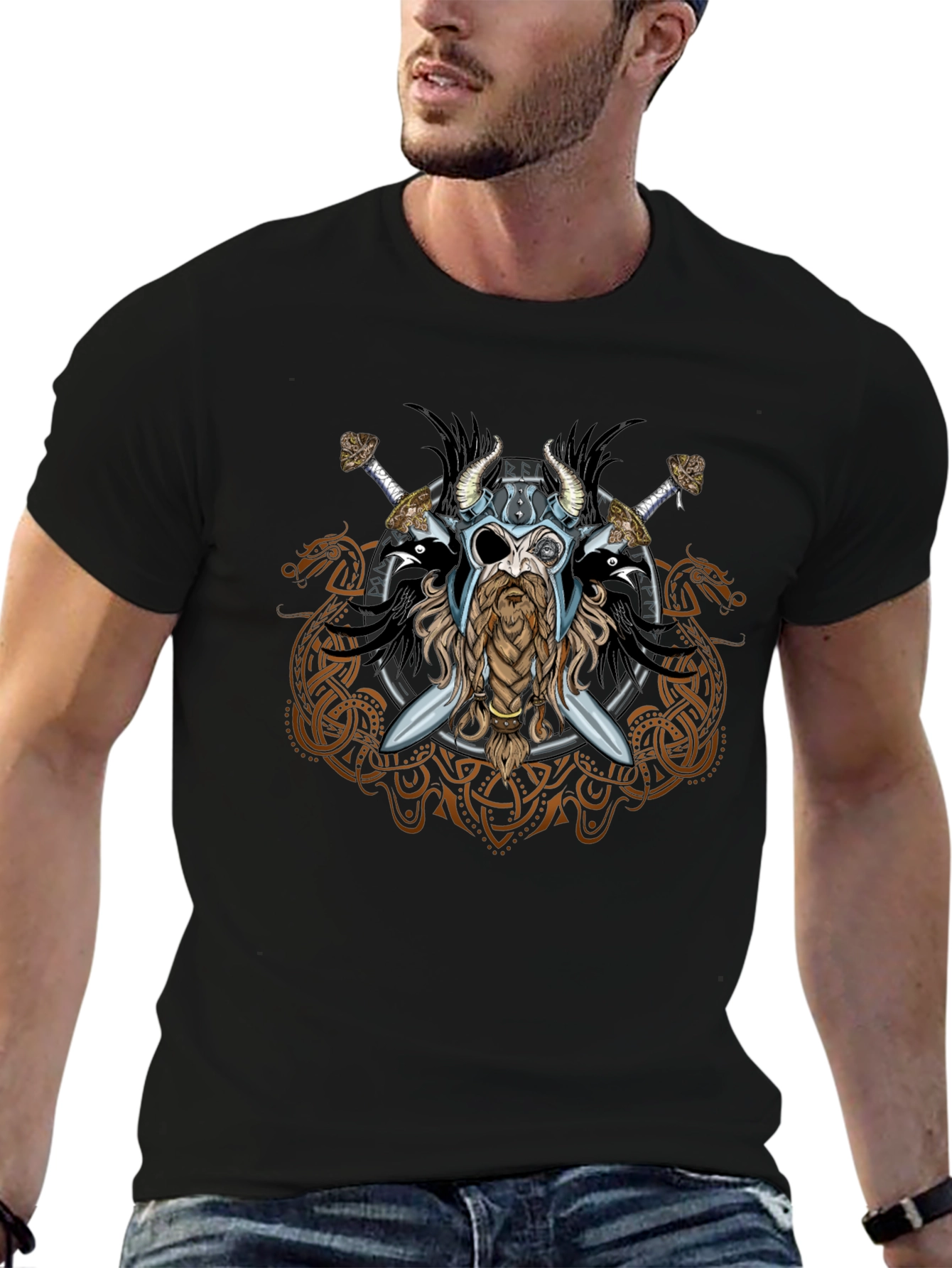 Viking Warrior T-Shirt - Norse Mythology Odin