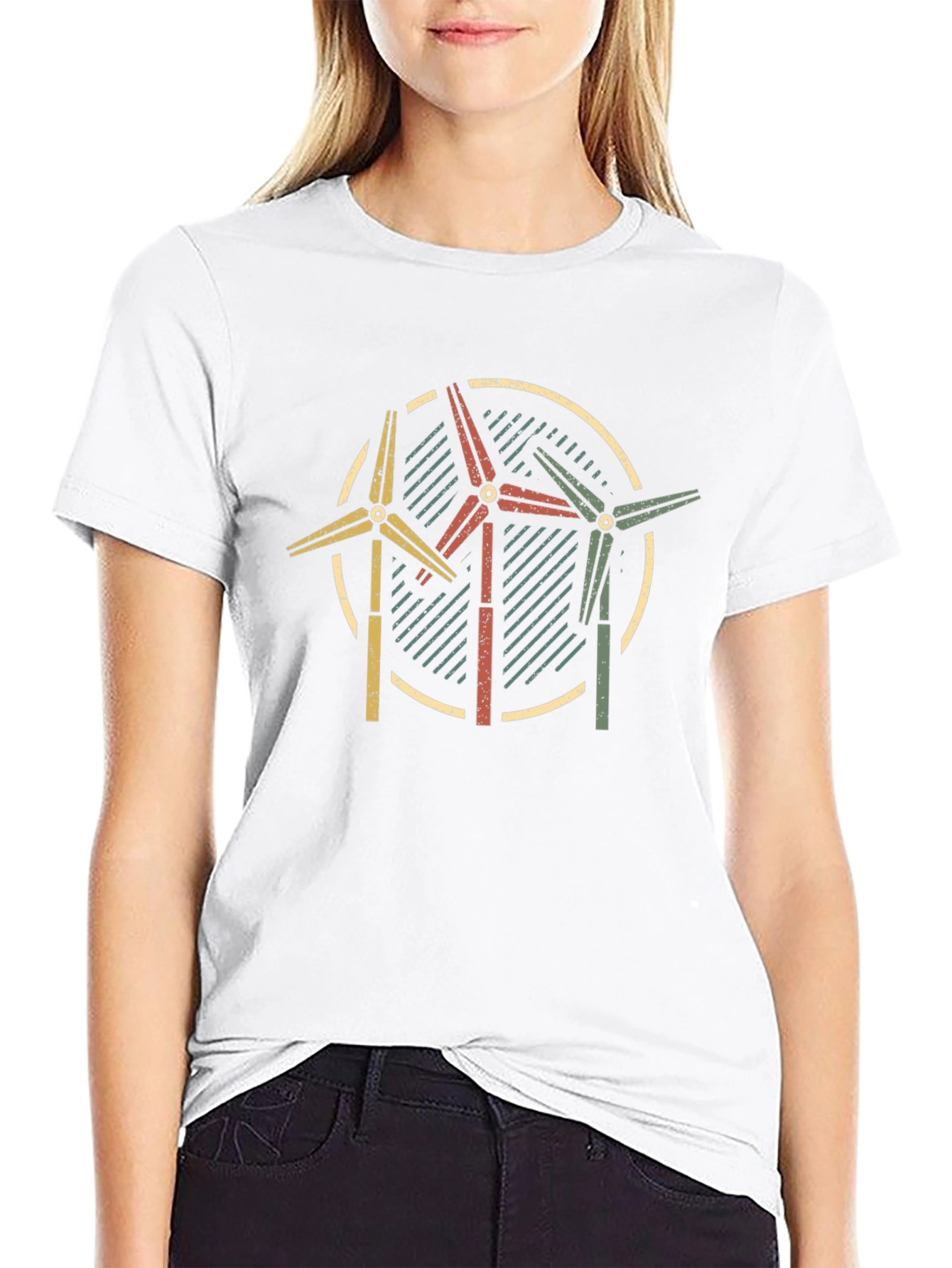 Retro Wind Turbine Graphic Tee