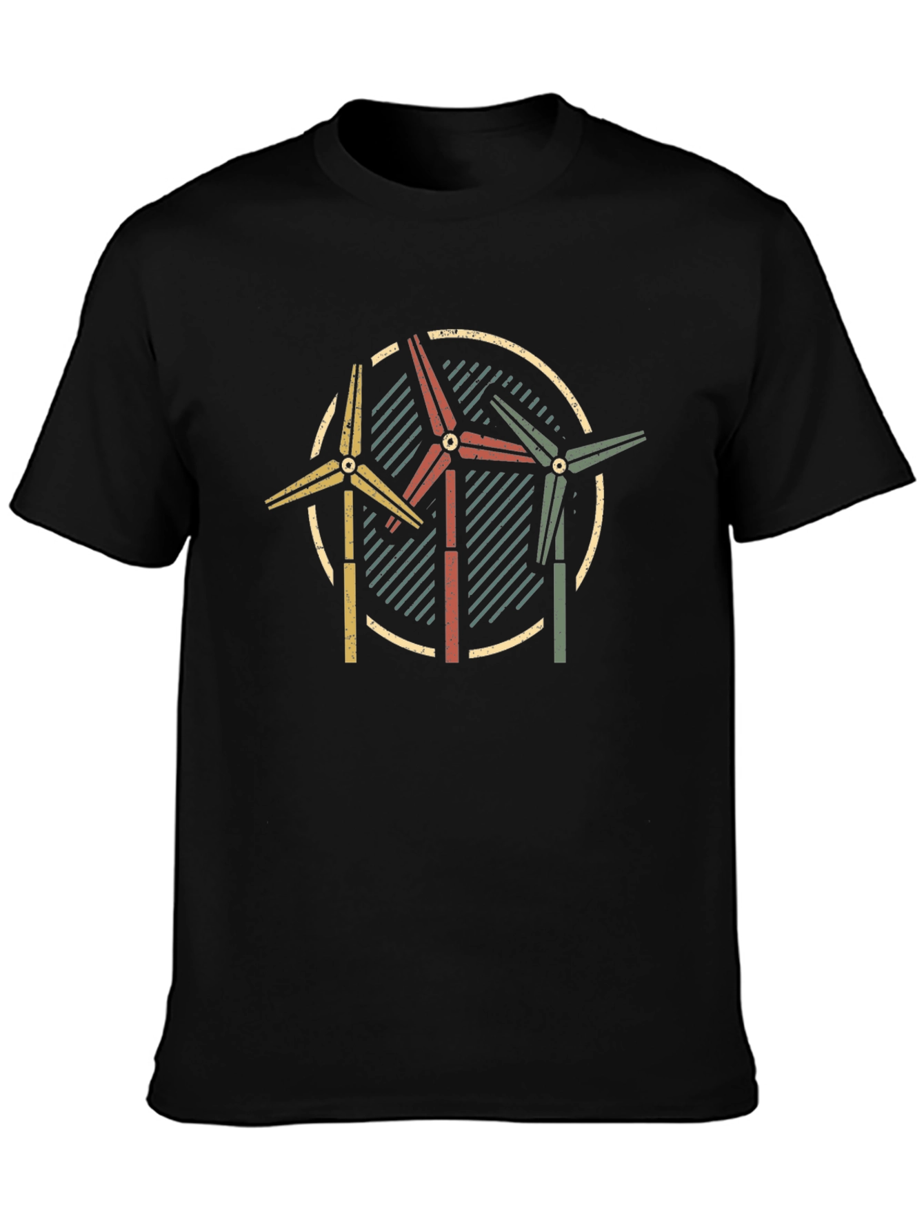 Retro Wind Turbine Graphic Tee