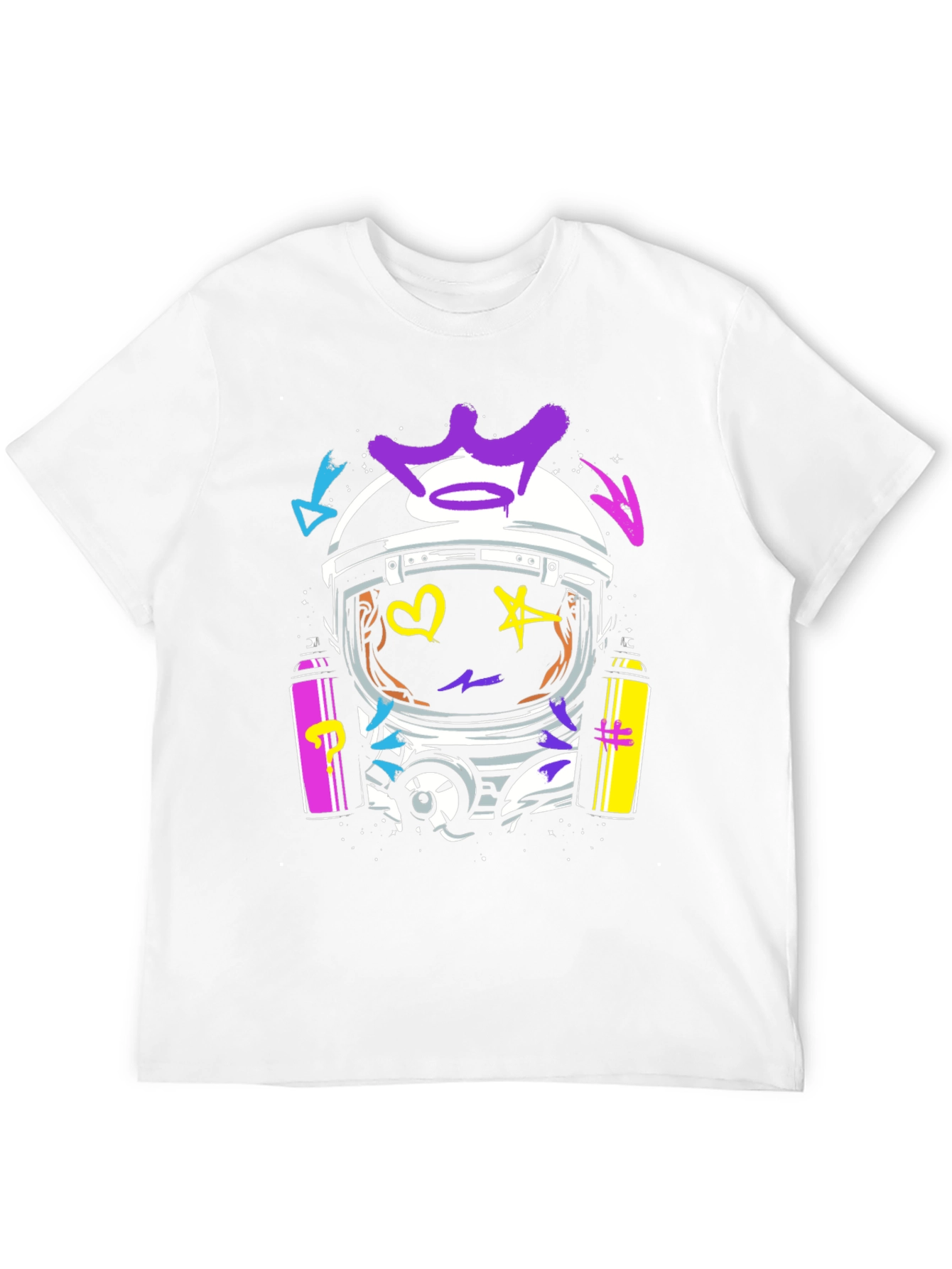 Astronaut Graffiti Graphic Tee - Bold Streetwear Style
