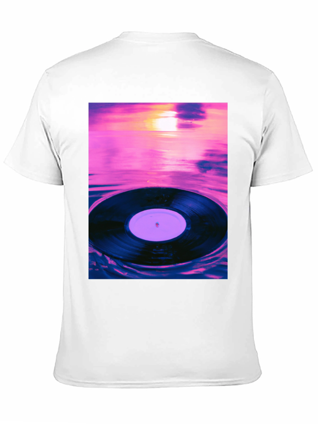 Vinyl Record Sunset Graphic Tee