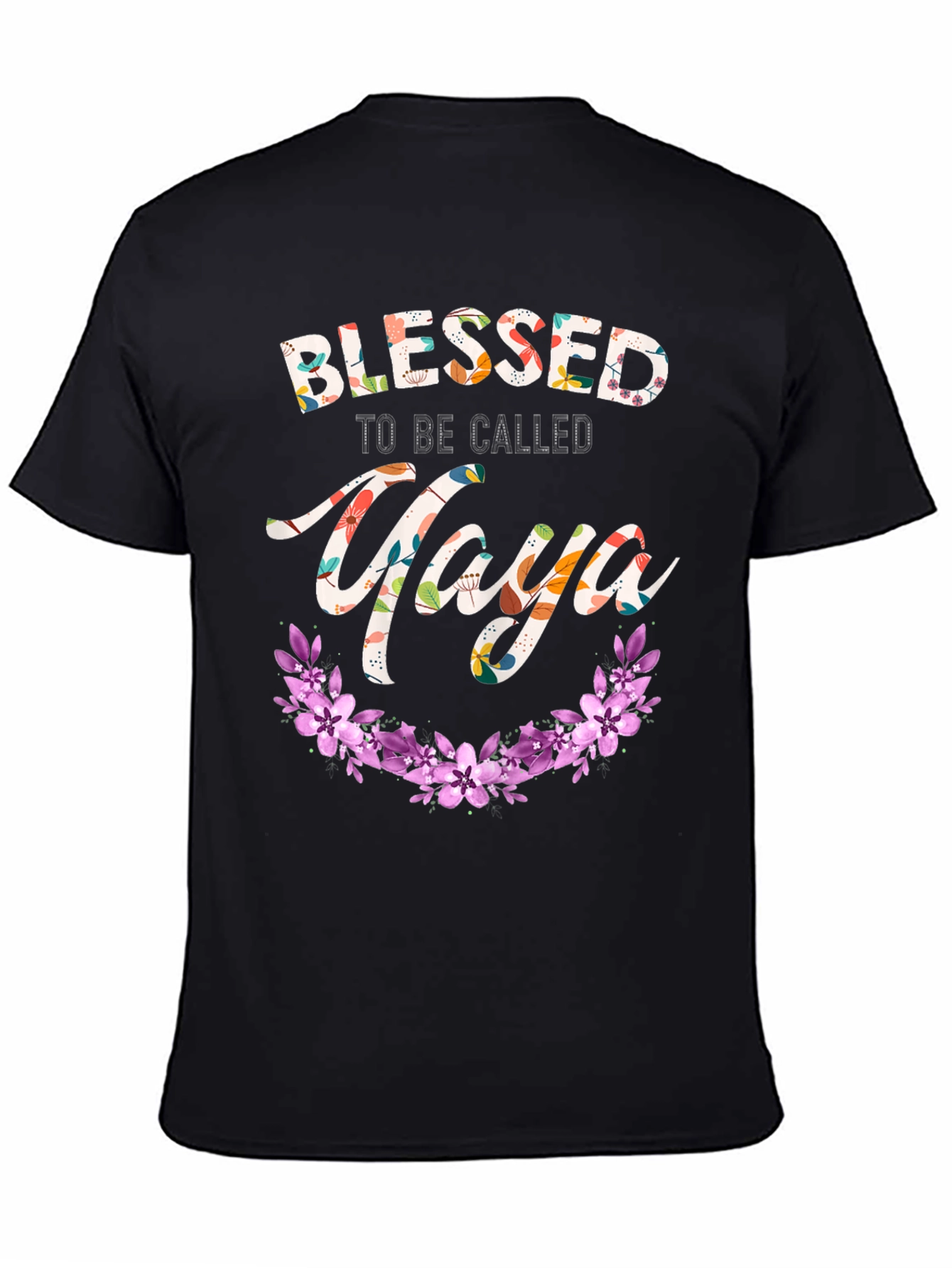 Blessed Yaya T-Shirt Floral Design