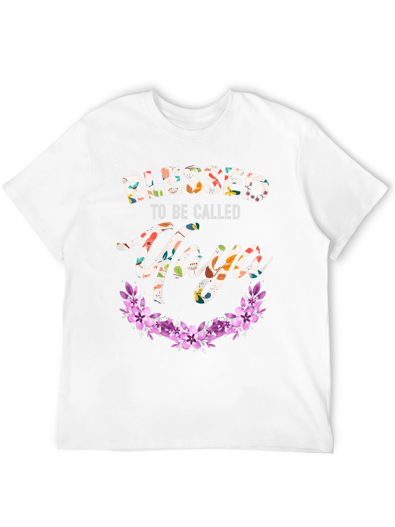 Blessed Yaya T-Shirt Floral Design