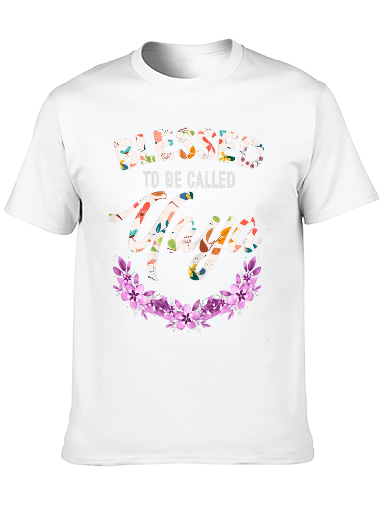 Blessed Yaya T-Shirt Floral Design