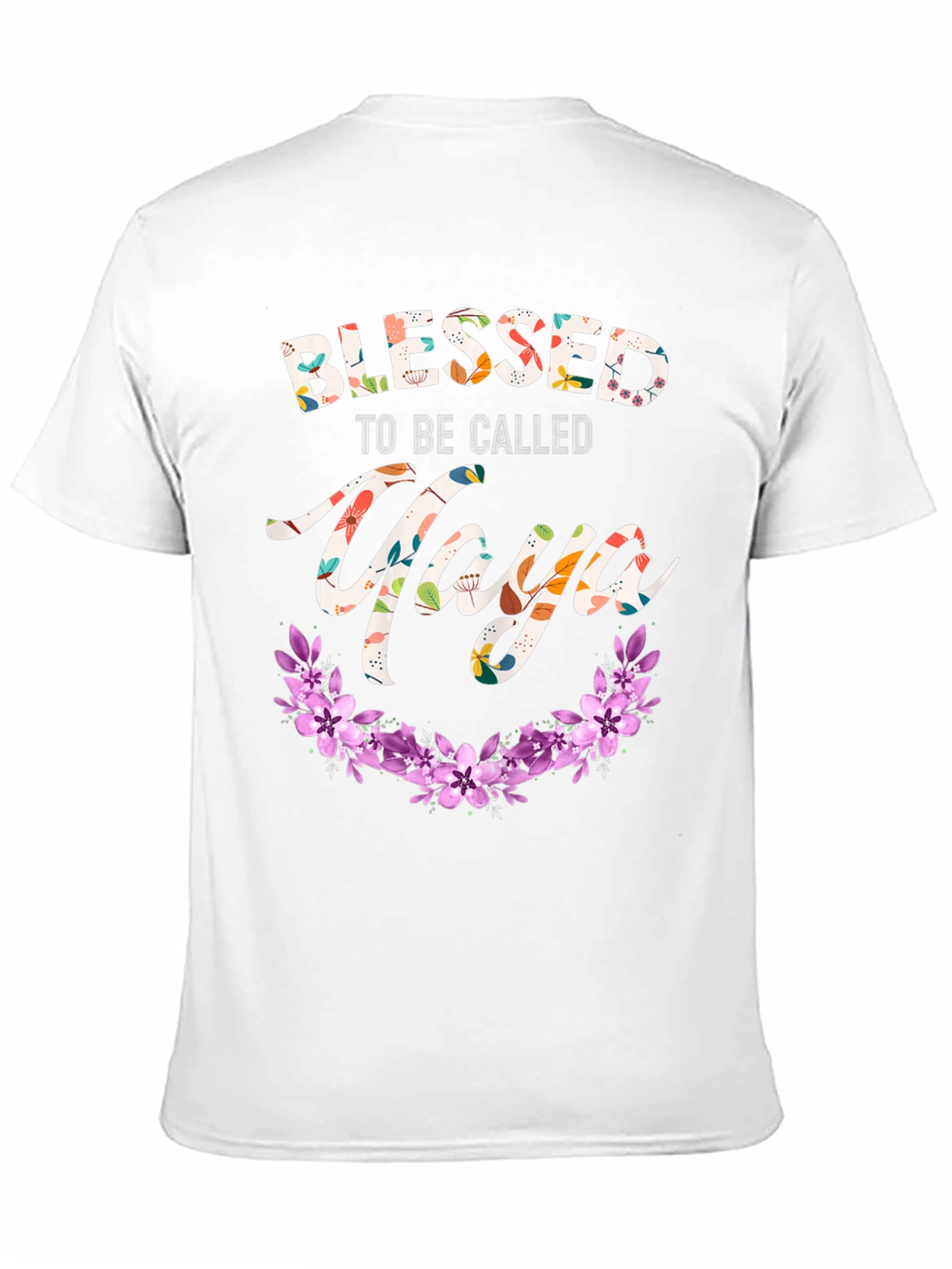 Blessed Yaya T-Shirt Floral Design