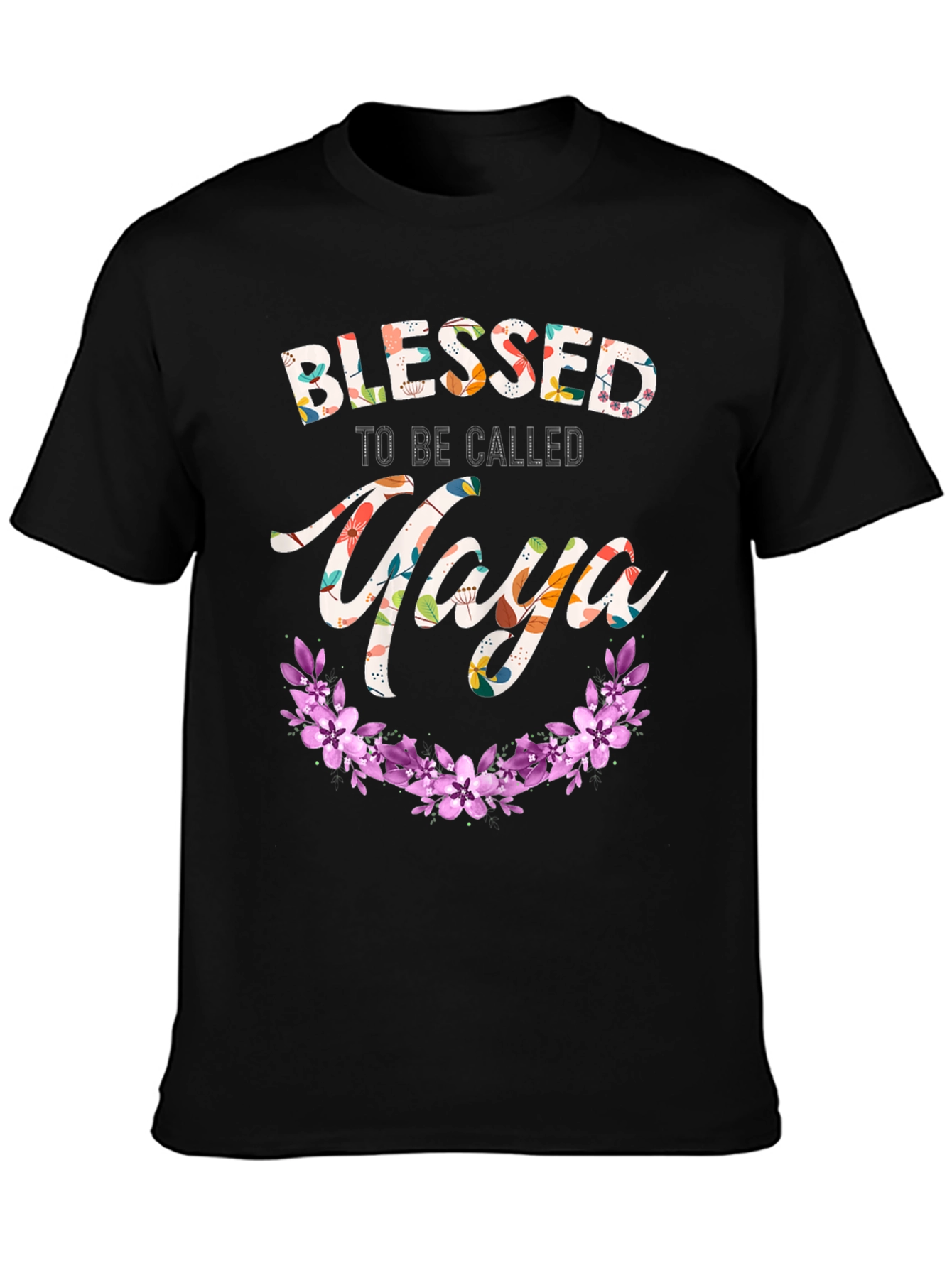 Blessed Yaya T-Shirt Floral Design