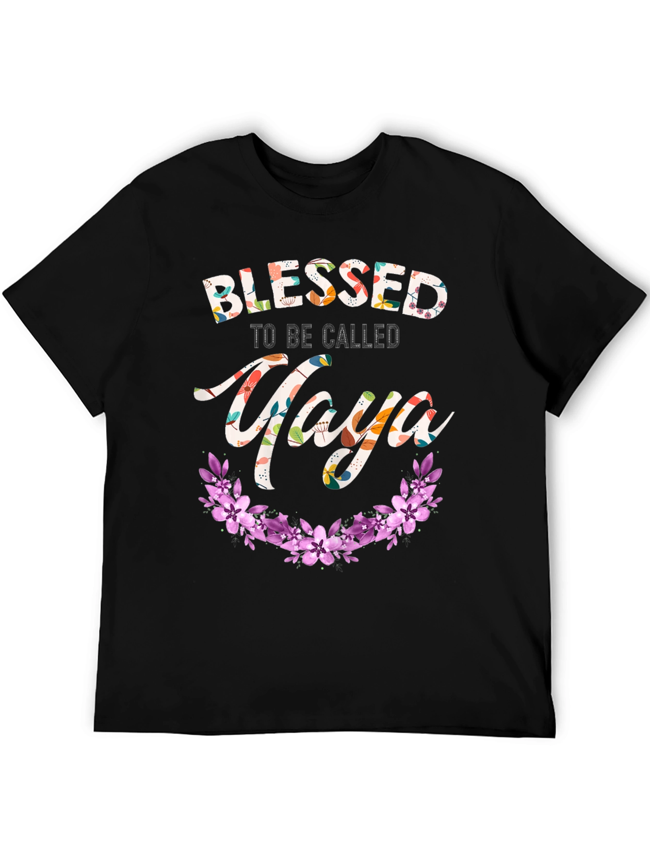 Blessed Yaya T-Shirt Floral Design