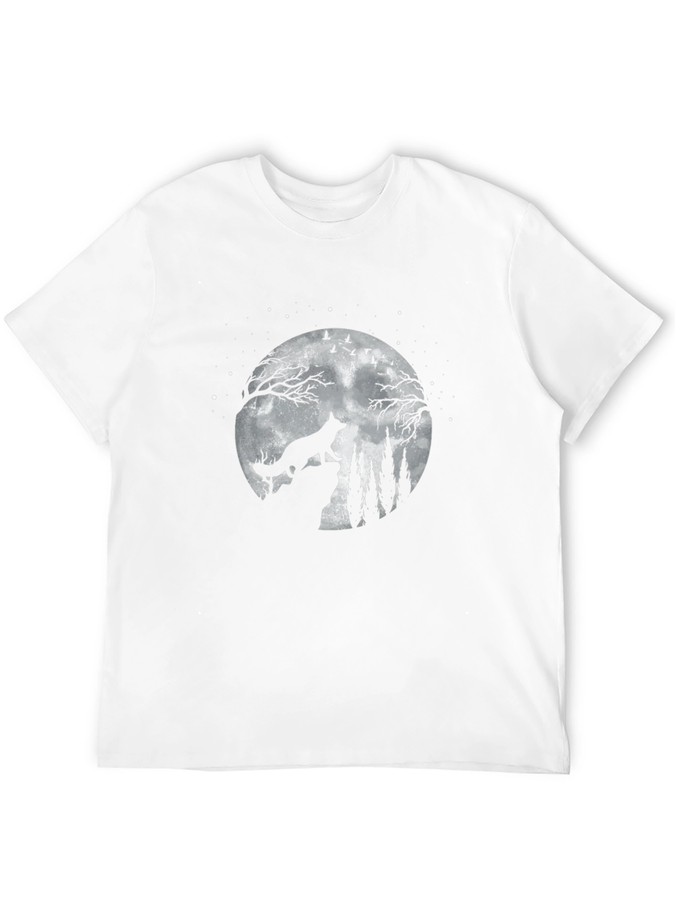 Wolf Moon Graphic Tee - Mens Black T-Shirt