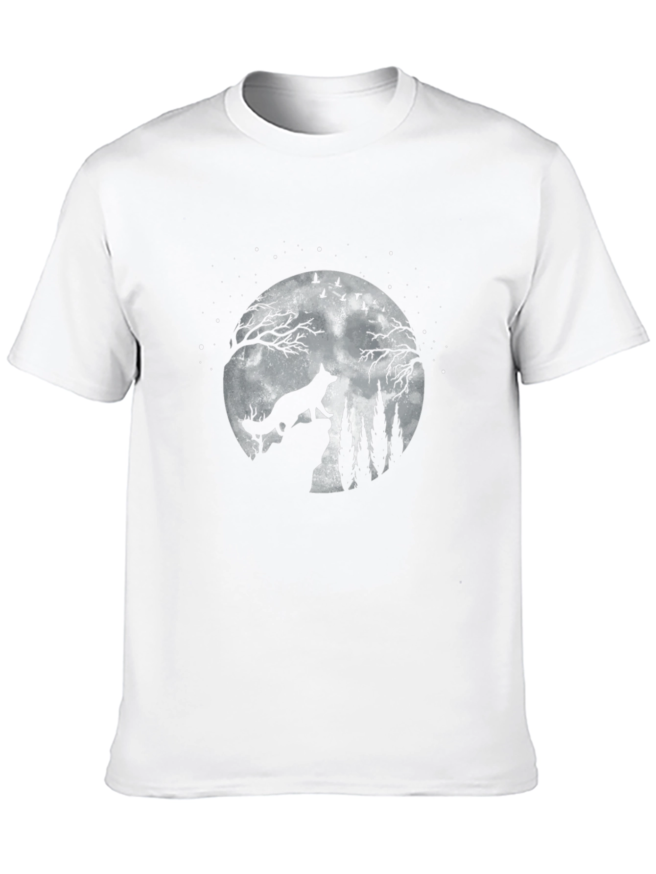 Wolf Moon Graphic Tee - Mens Black T-Shirt