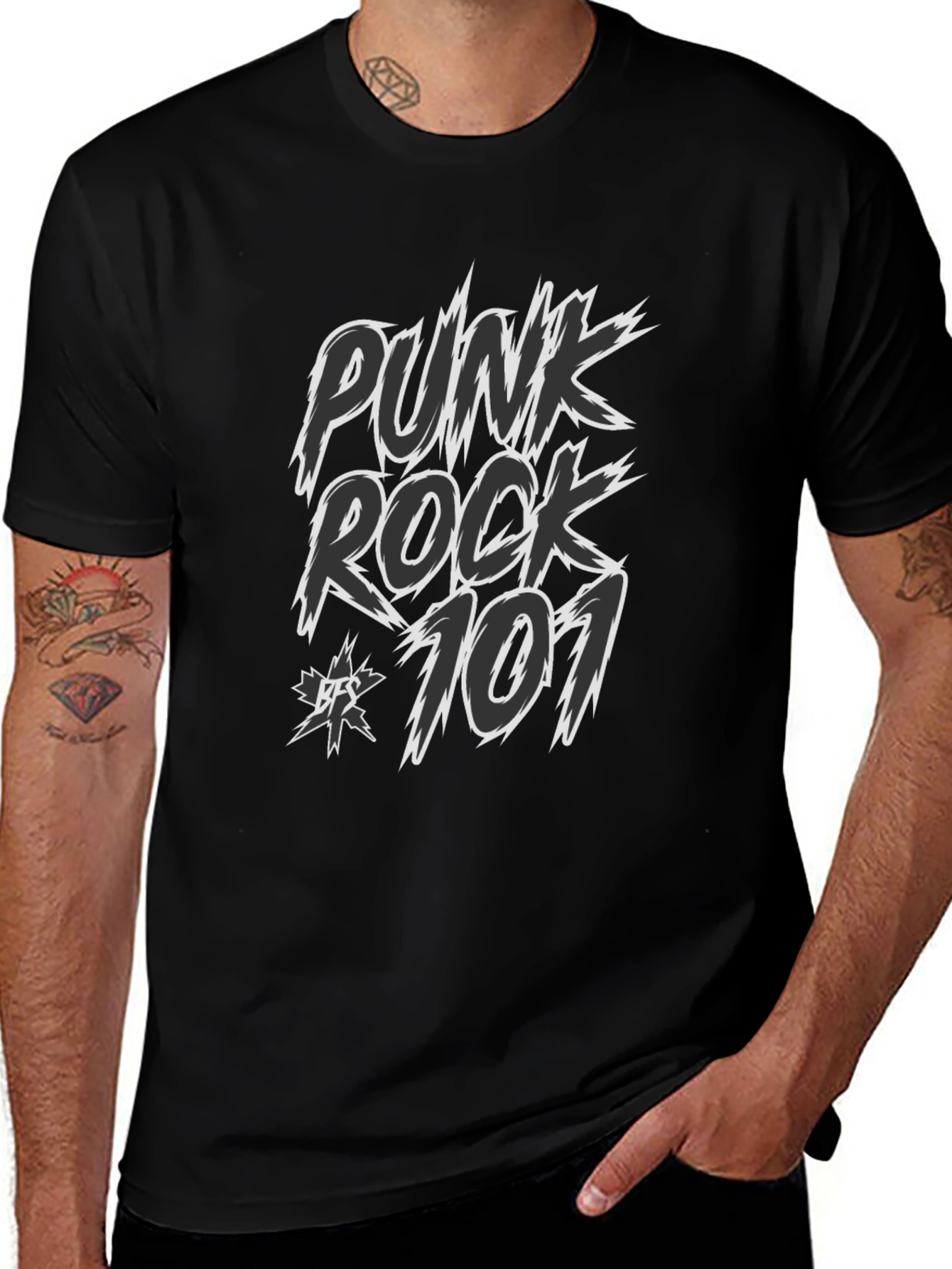 Punk Rock 101 Black Graphic Tee