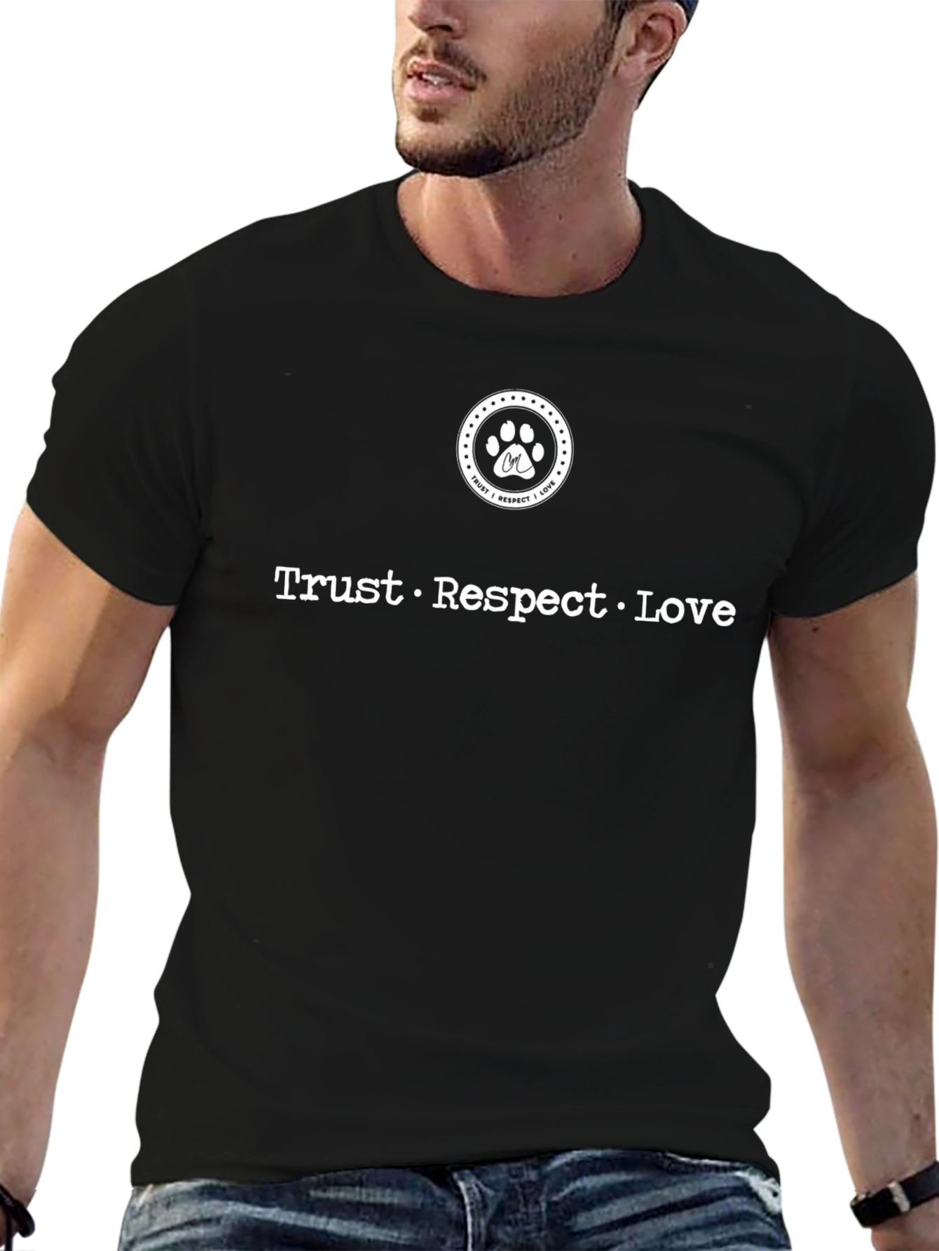 Trust Respect Love Tee - Unisex Black T-Shirt