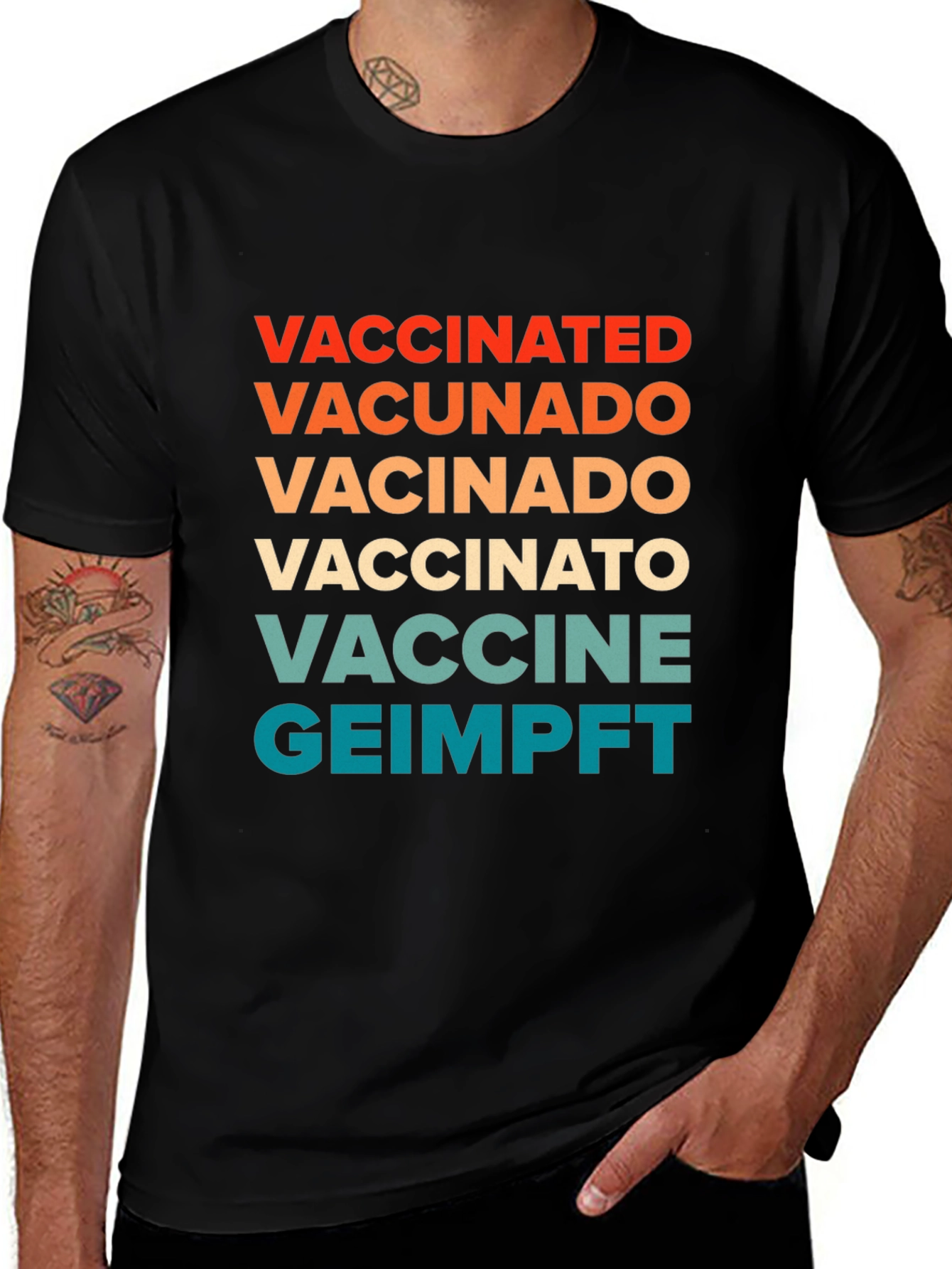 Vaccinated Languages Graphic Tee