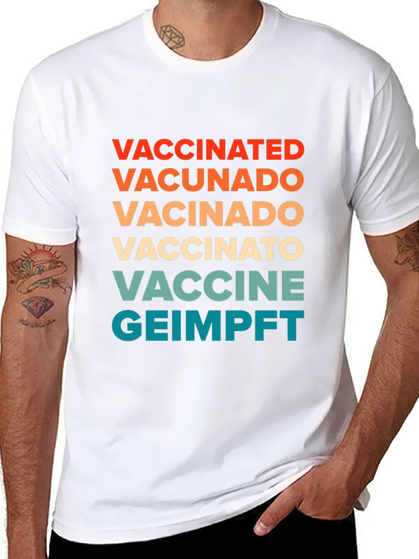 Vaccinated Languages Graphic Tee
