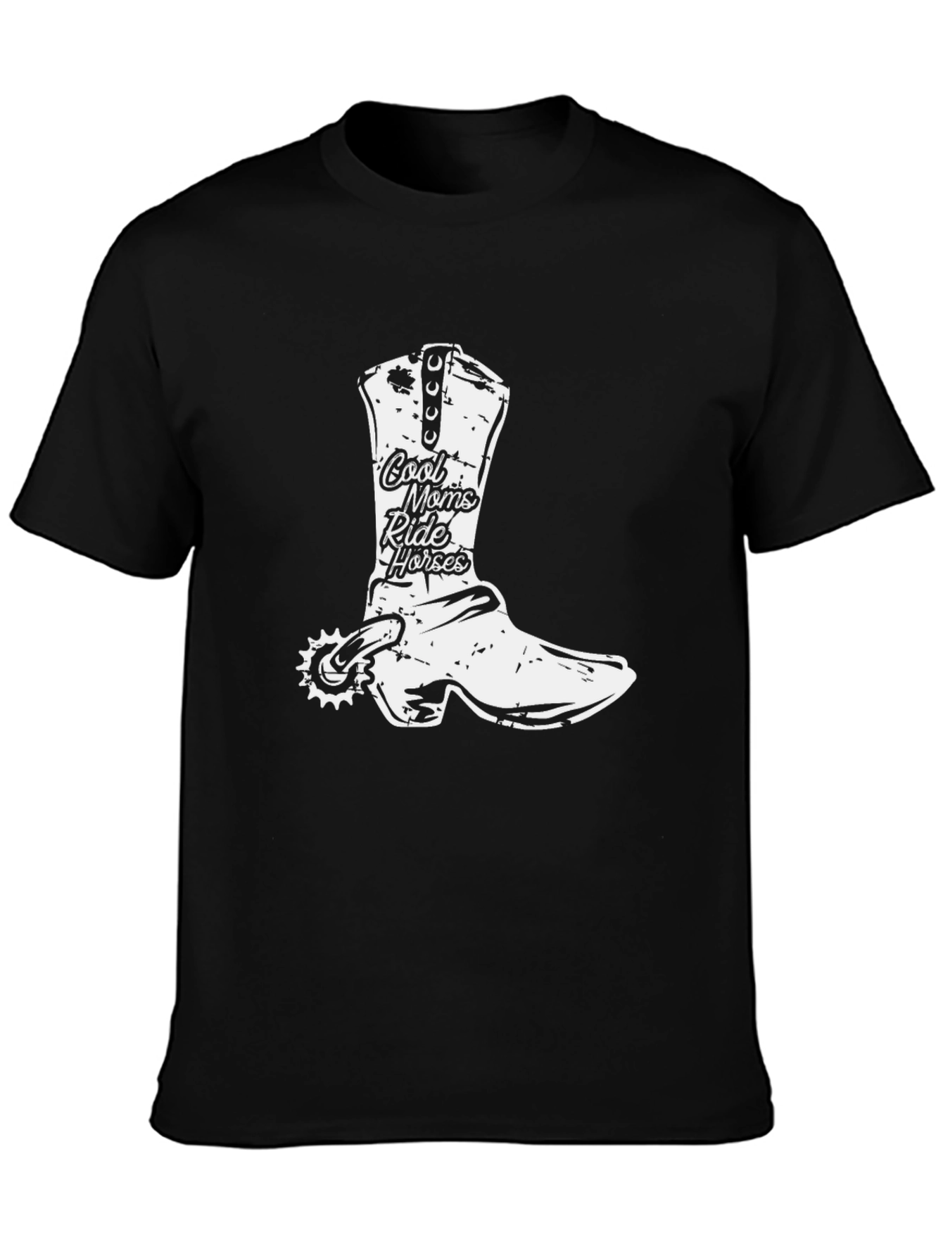 Cool Moms Ride Horses Cowboy Boot T-Shirt
