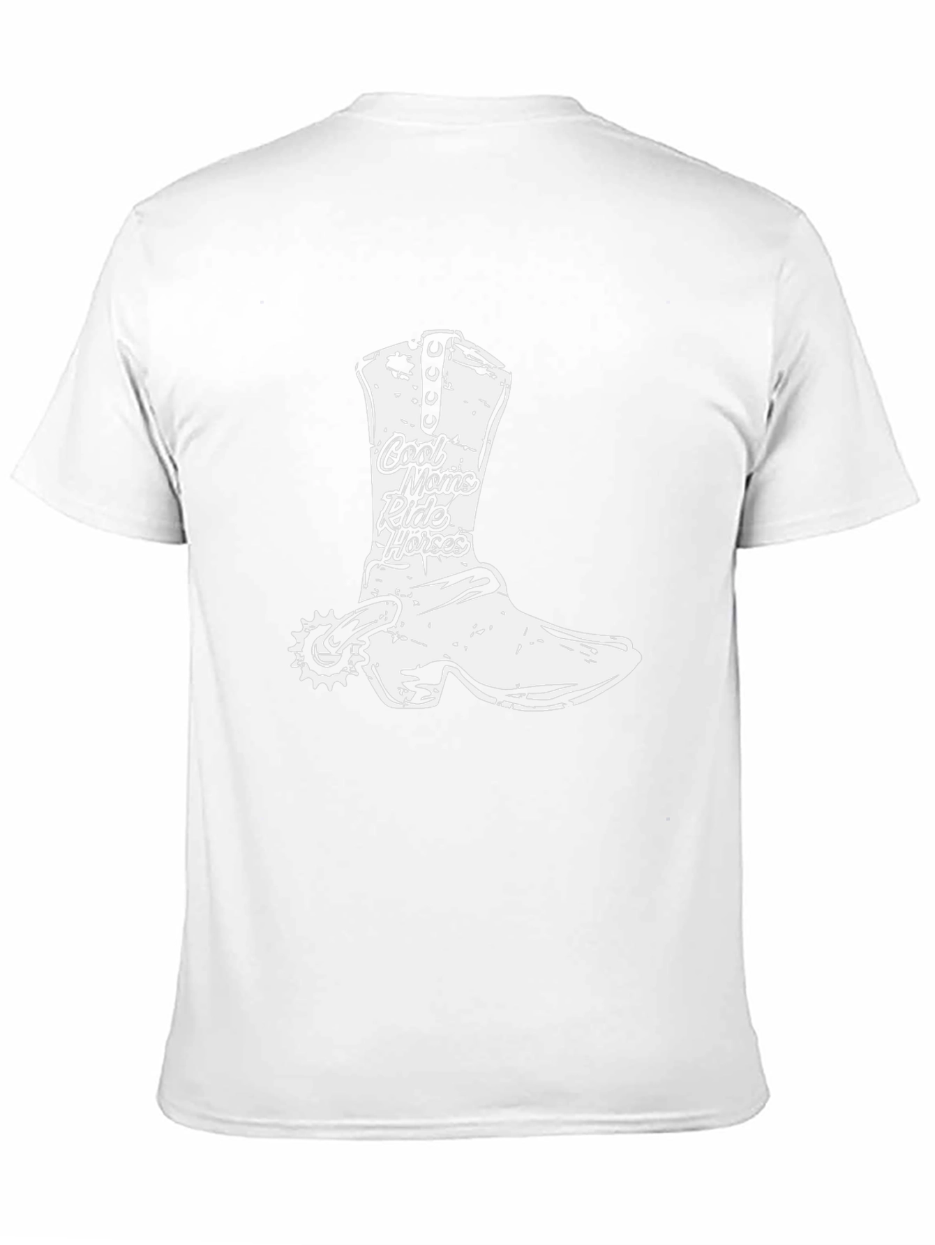 Cool Moms Ride Horses Cowboy Boot T-Shirt