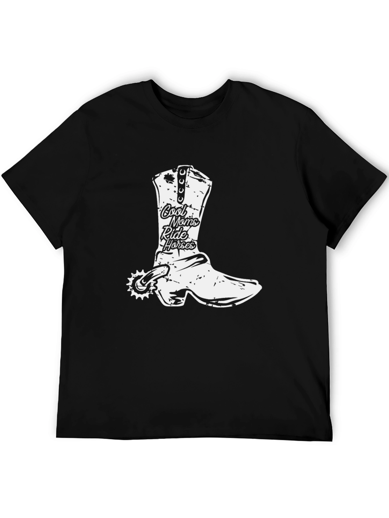 Cool Moms Ride Horses Cowboy Boot T-Shirt