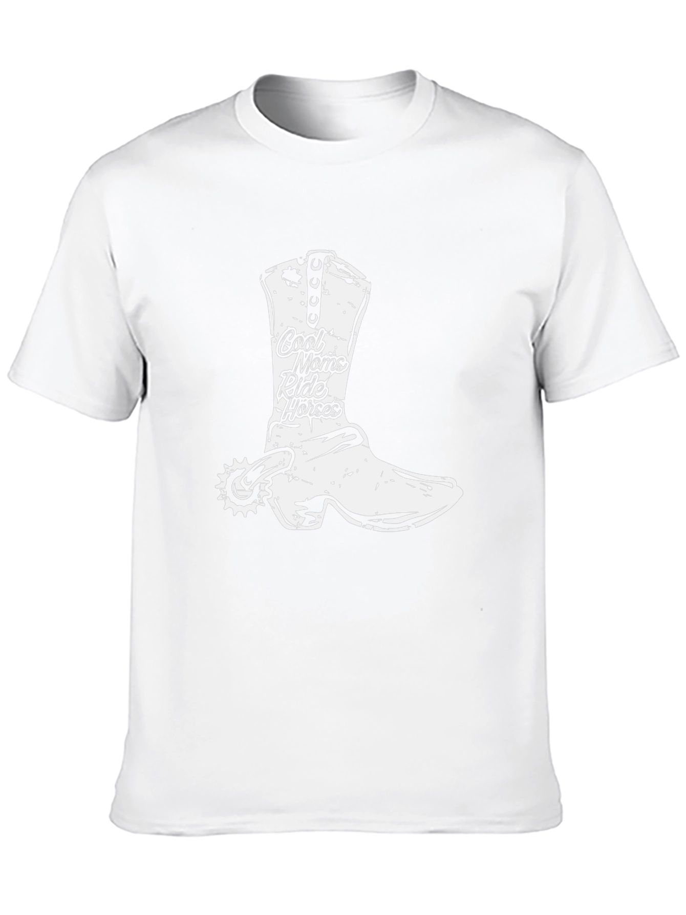 Cool Moms Ride Horses Cowboy Boot T-Shirt