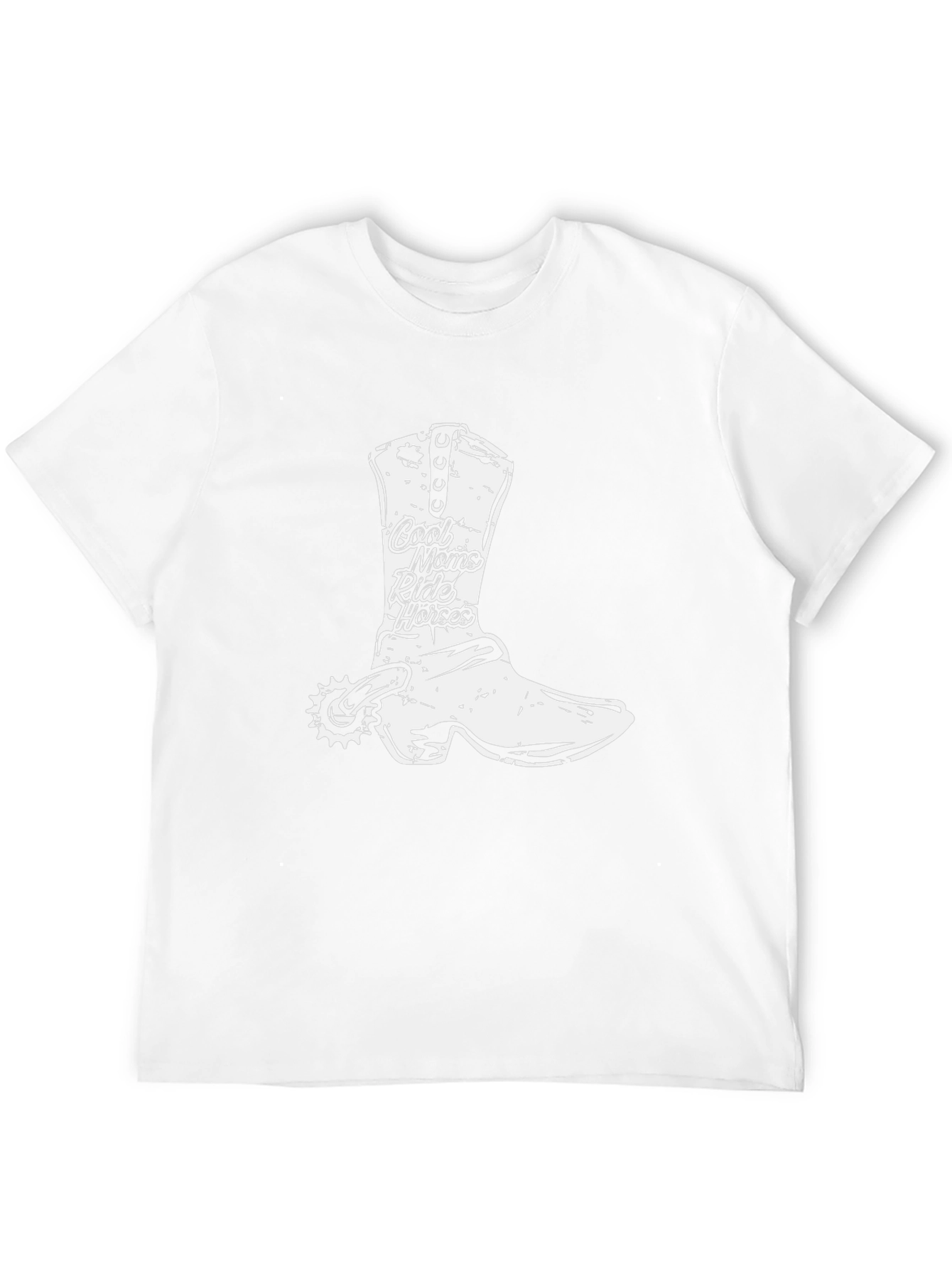 Cool Moms Ride Horses Cowboy Boot T-Shirt