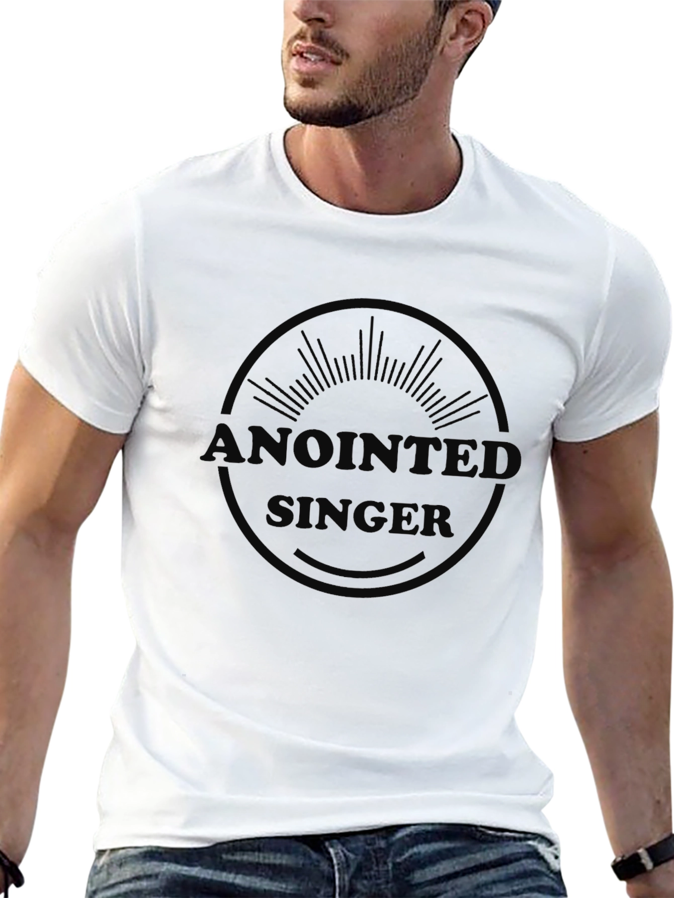 Anointed Singer Black Graphic Tee