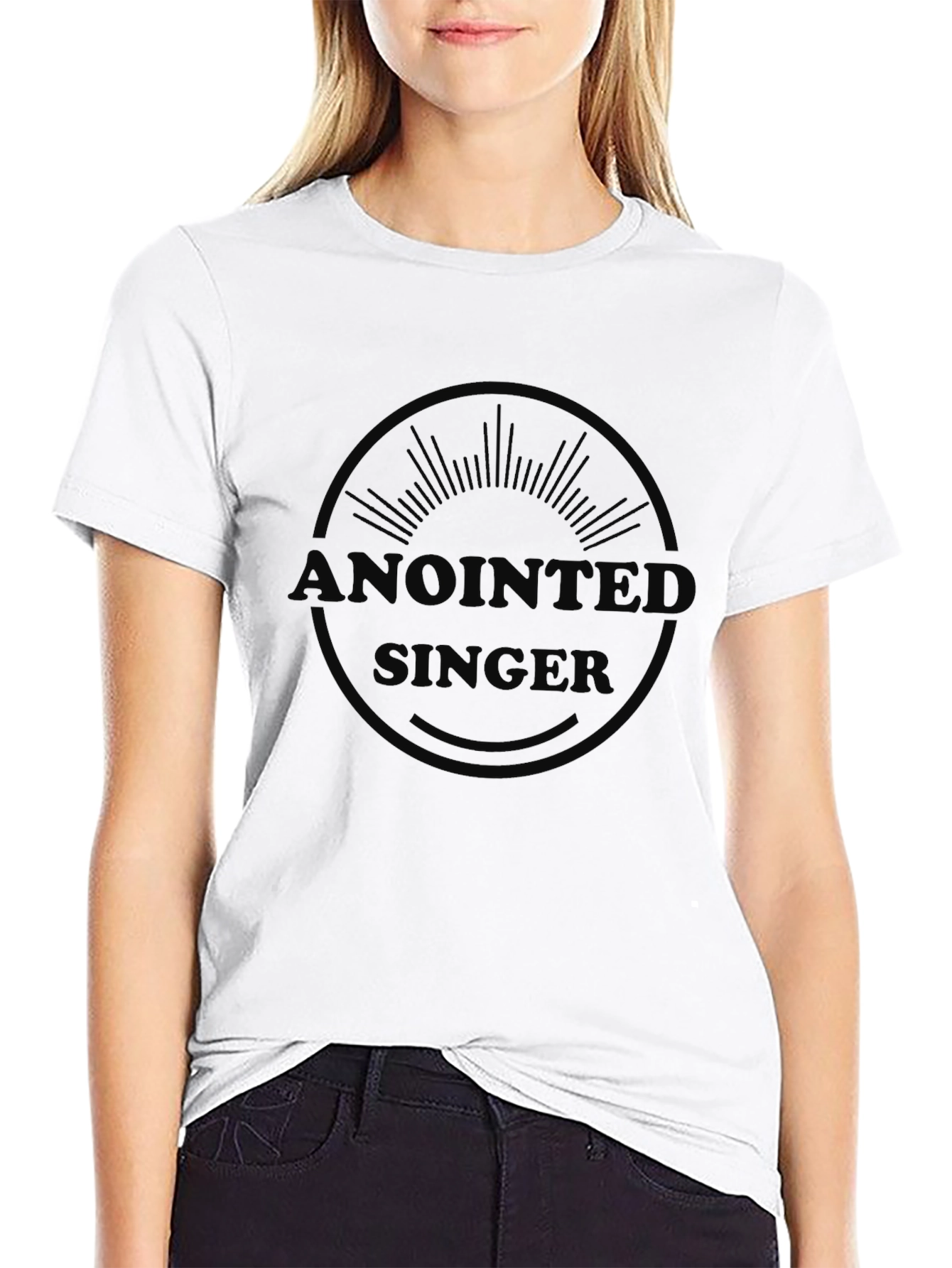 Anointed Singer Black Graphic Tee
