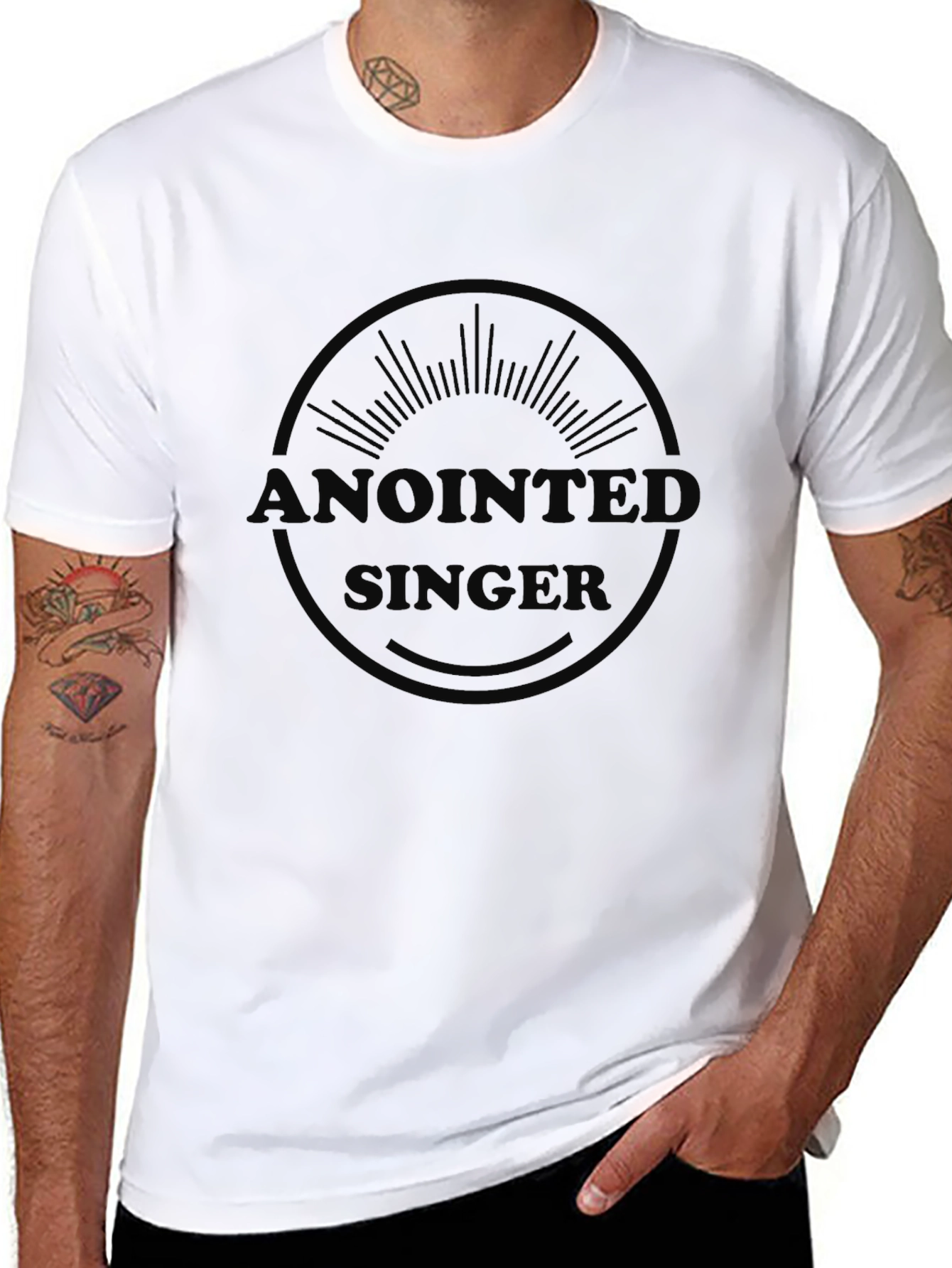 Anointed Singer Black Graphic Tee