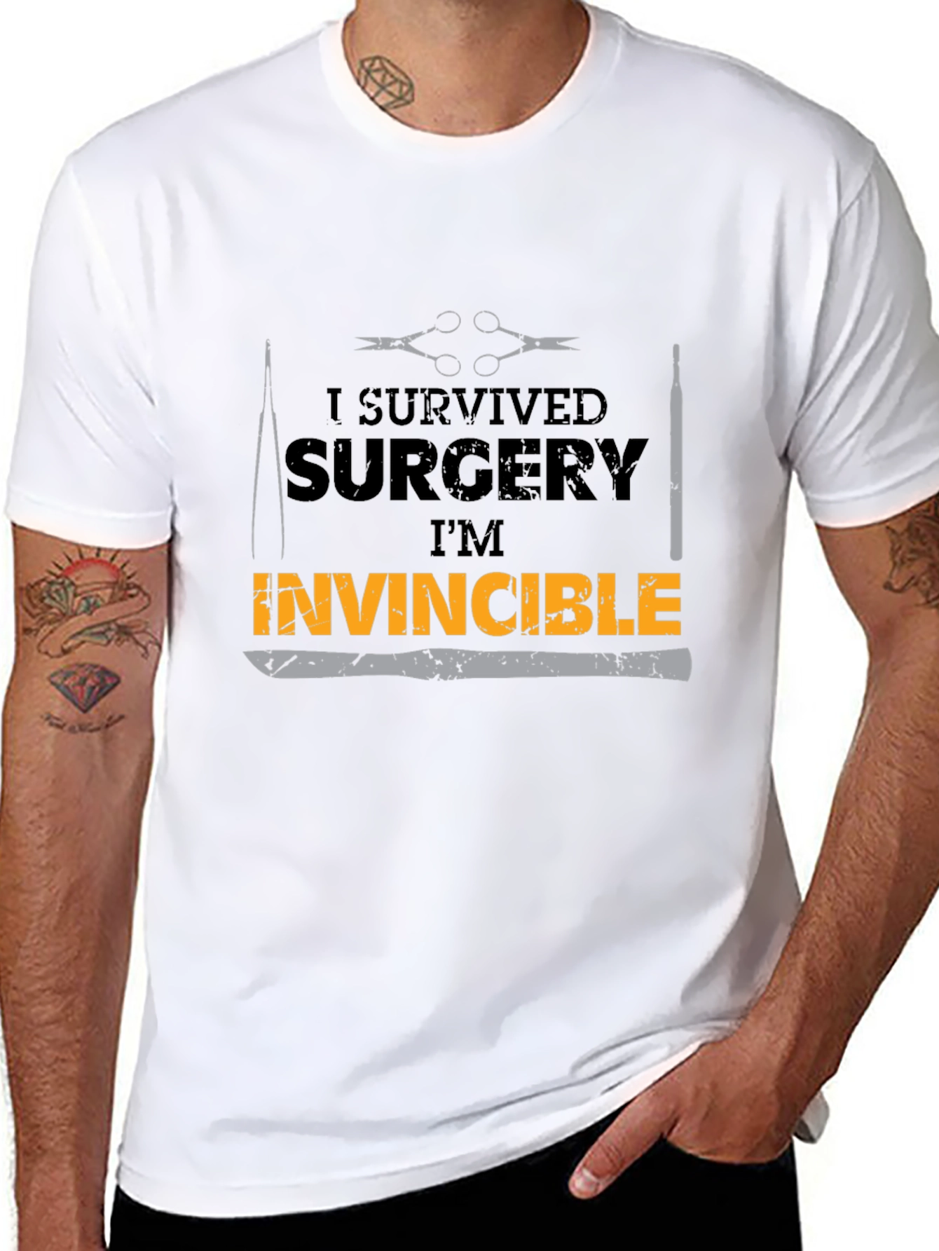 Surgery Survivor Graphic Tee - Invincible T-Shirt