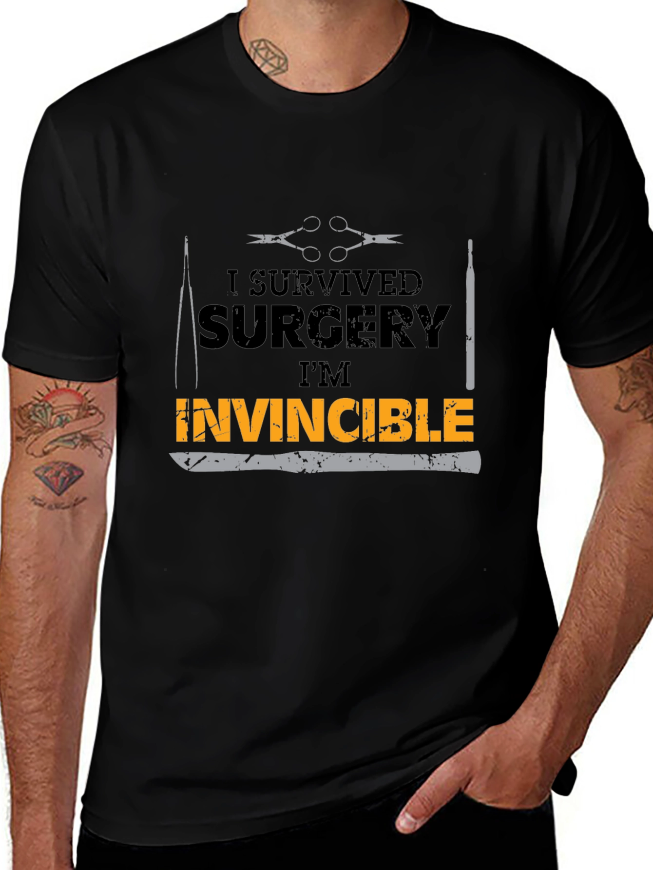 Surgery Survivor Graphic Tee - Invincible T-Shirt