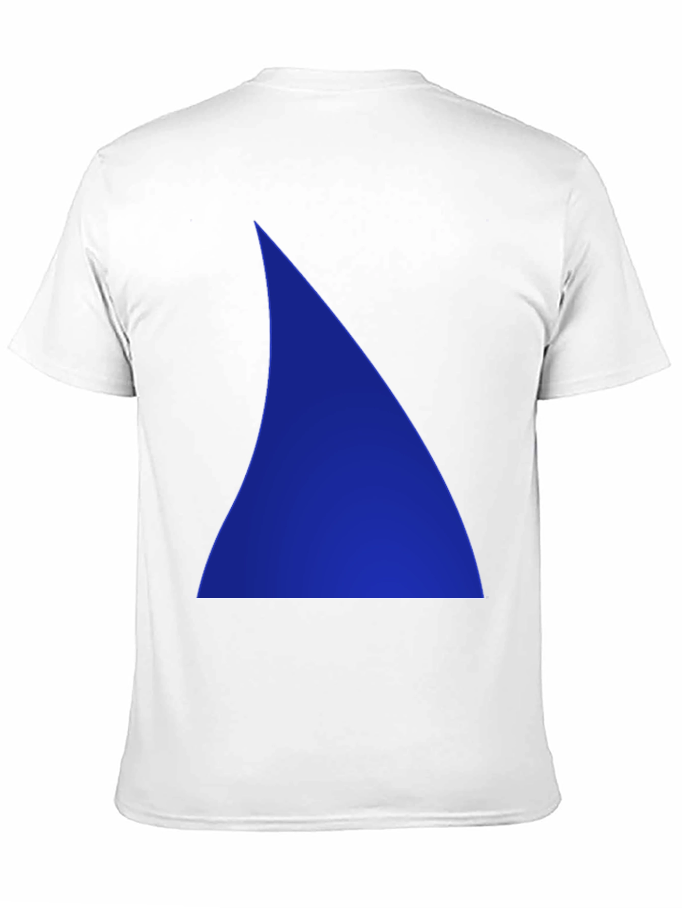 Bold Blue Triangle Graphic Black T-Shirt