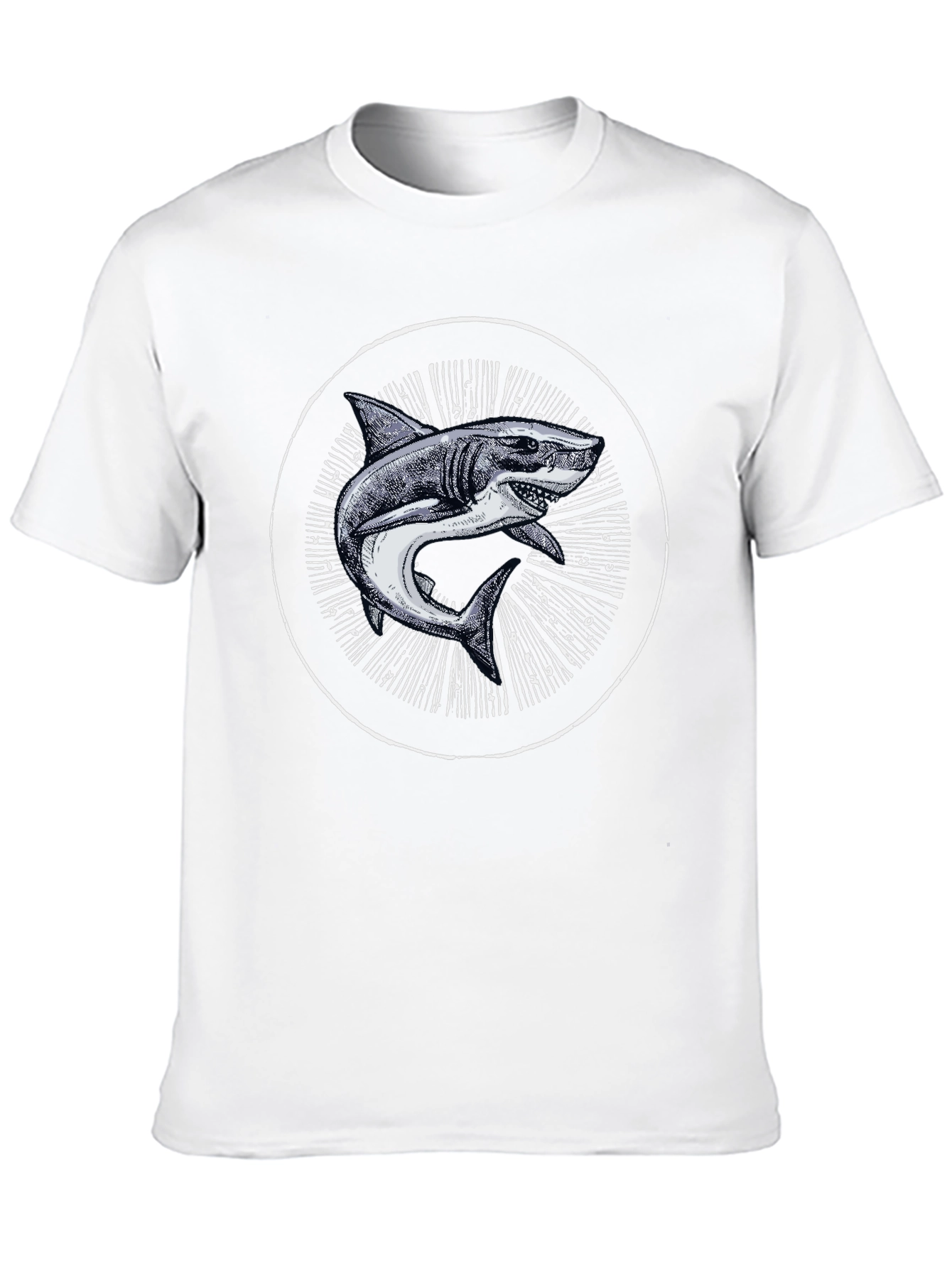 Shark Graphic Print Black T-Shirt