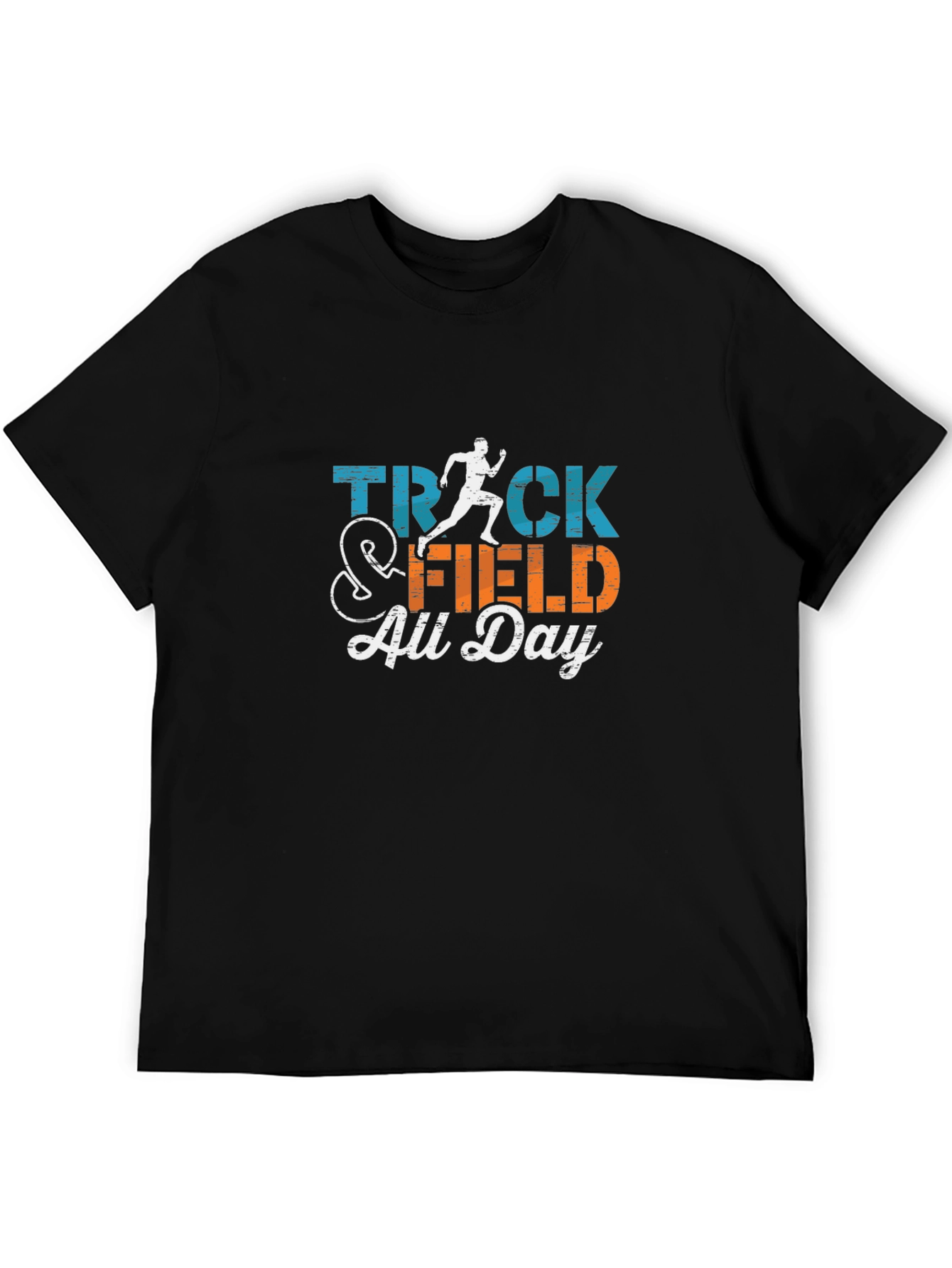 Track & Field All Day Black Graphic T-Shirt