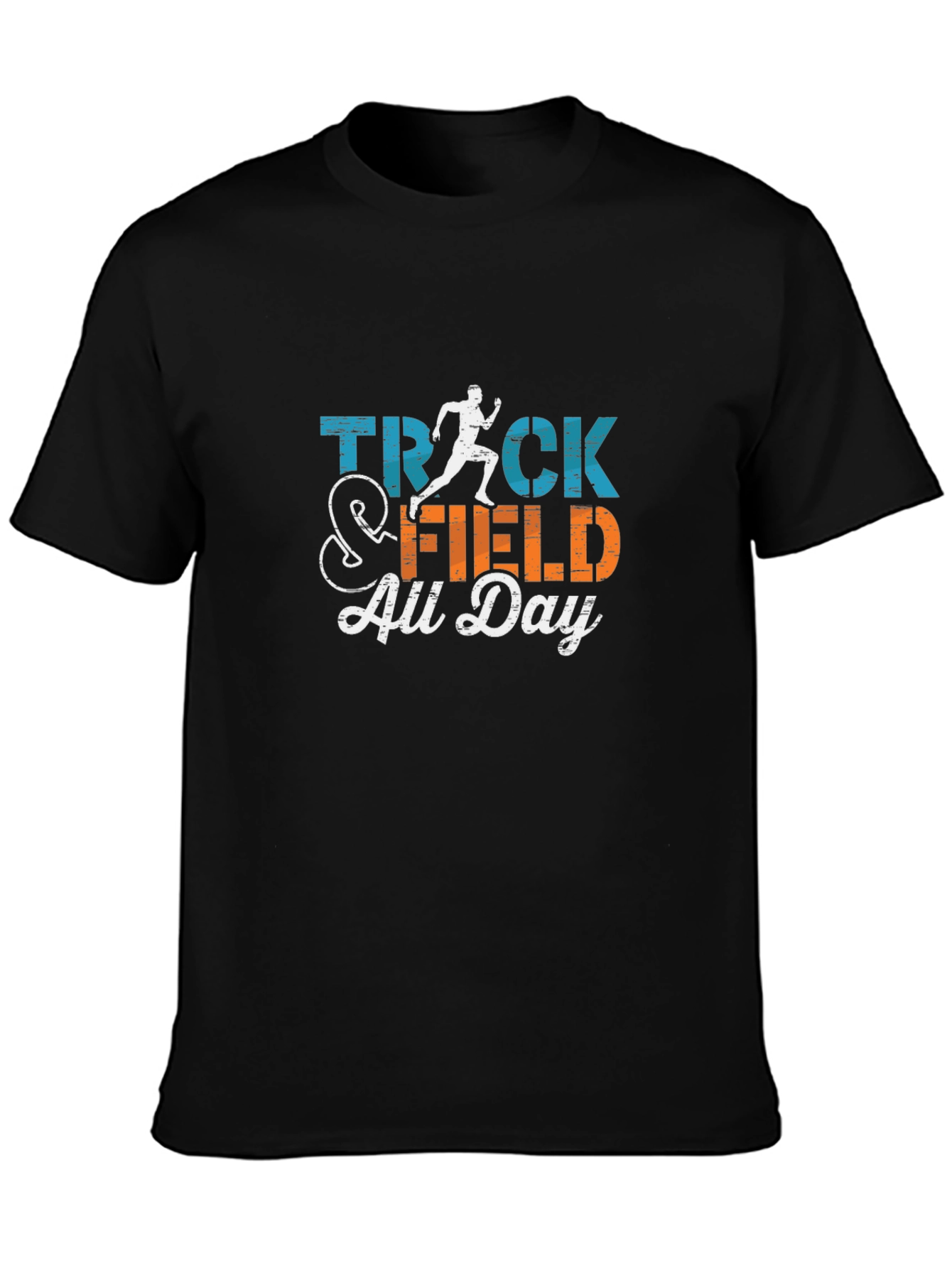 Track & Field All Day Black Graphic T-Shirt