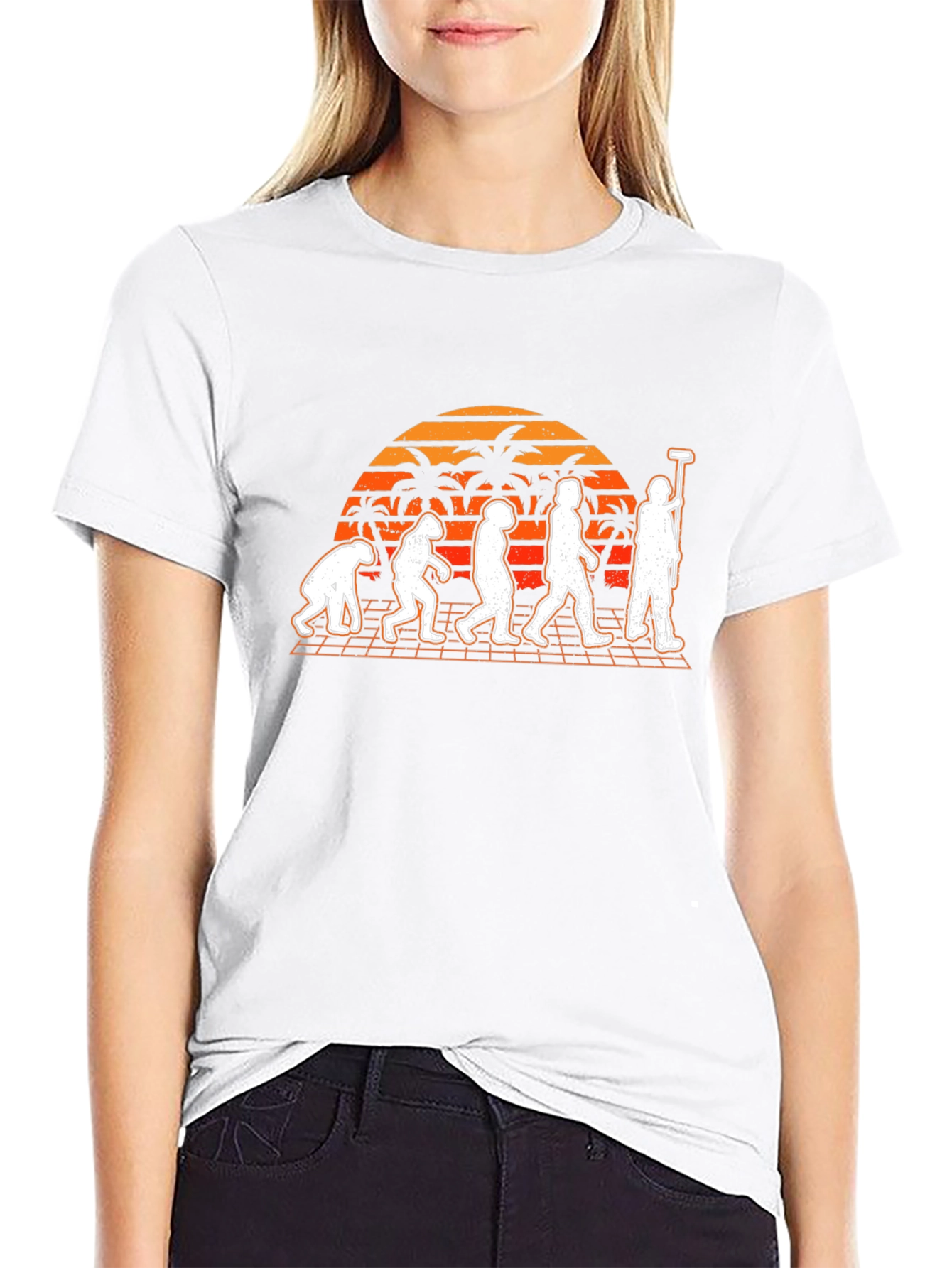 Curling Evolution Graphic Tee - Black Cotton T-Shirt