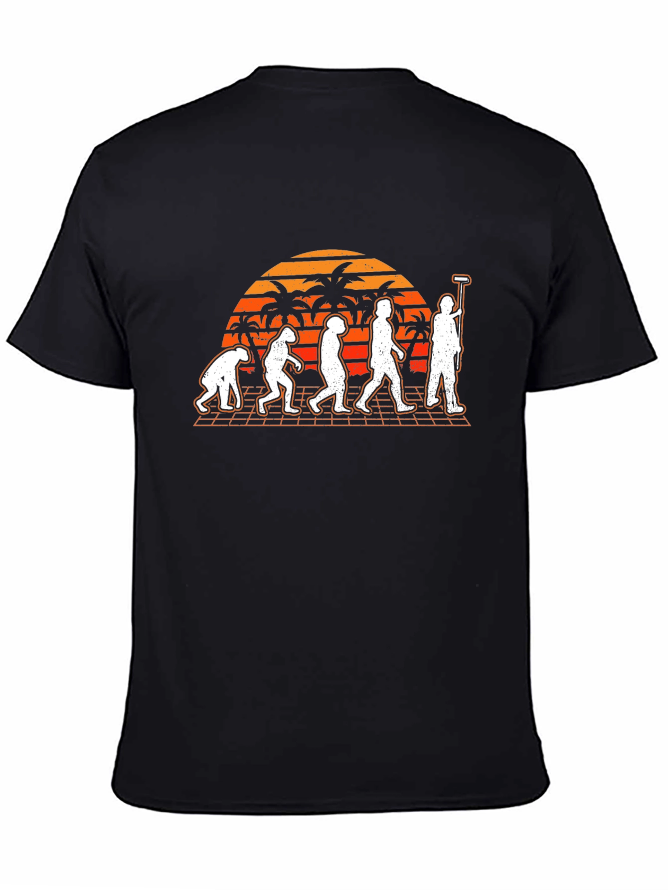 Curling Evolution Graphic Tee - Black Cotton T-Shirt