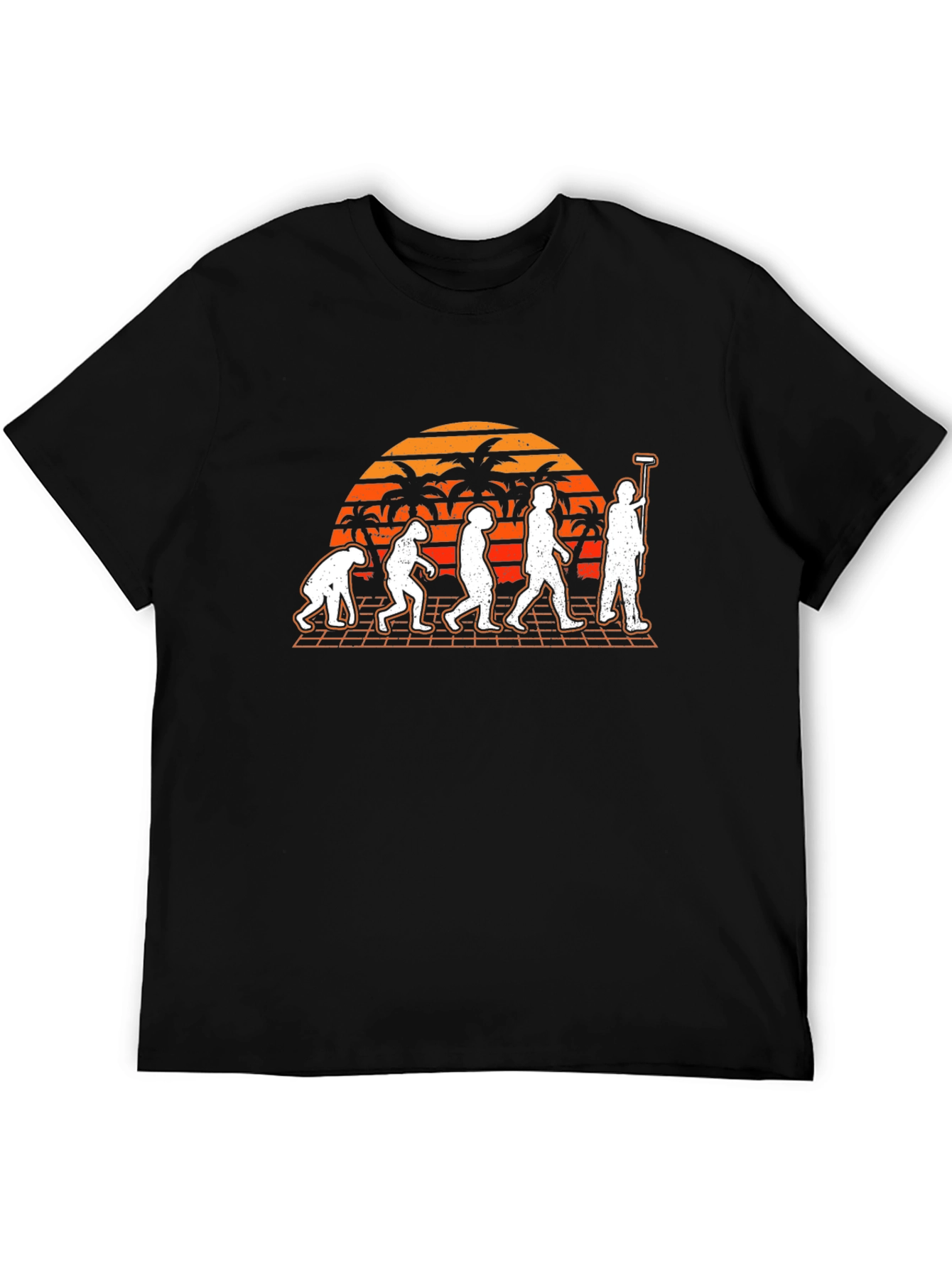 Curling Evolution Graphic Tee - Black Cotton T-Shirt