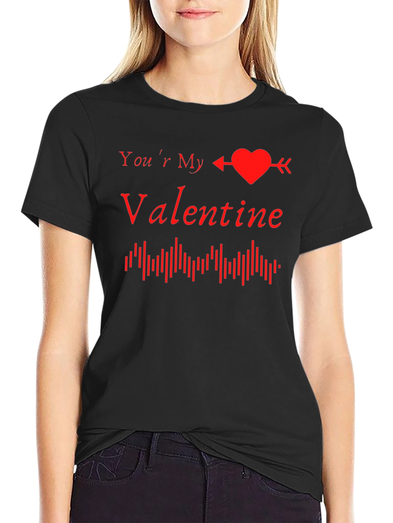 Valentines Day Heart Arrow Graphic Tee