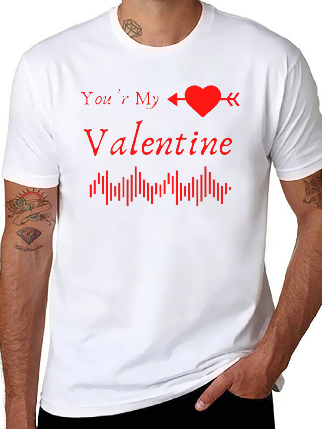 Valentines Day Heart Arrow Graphic Tee