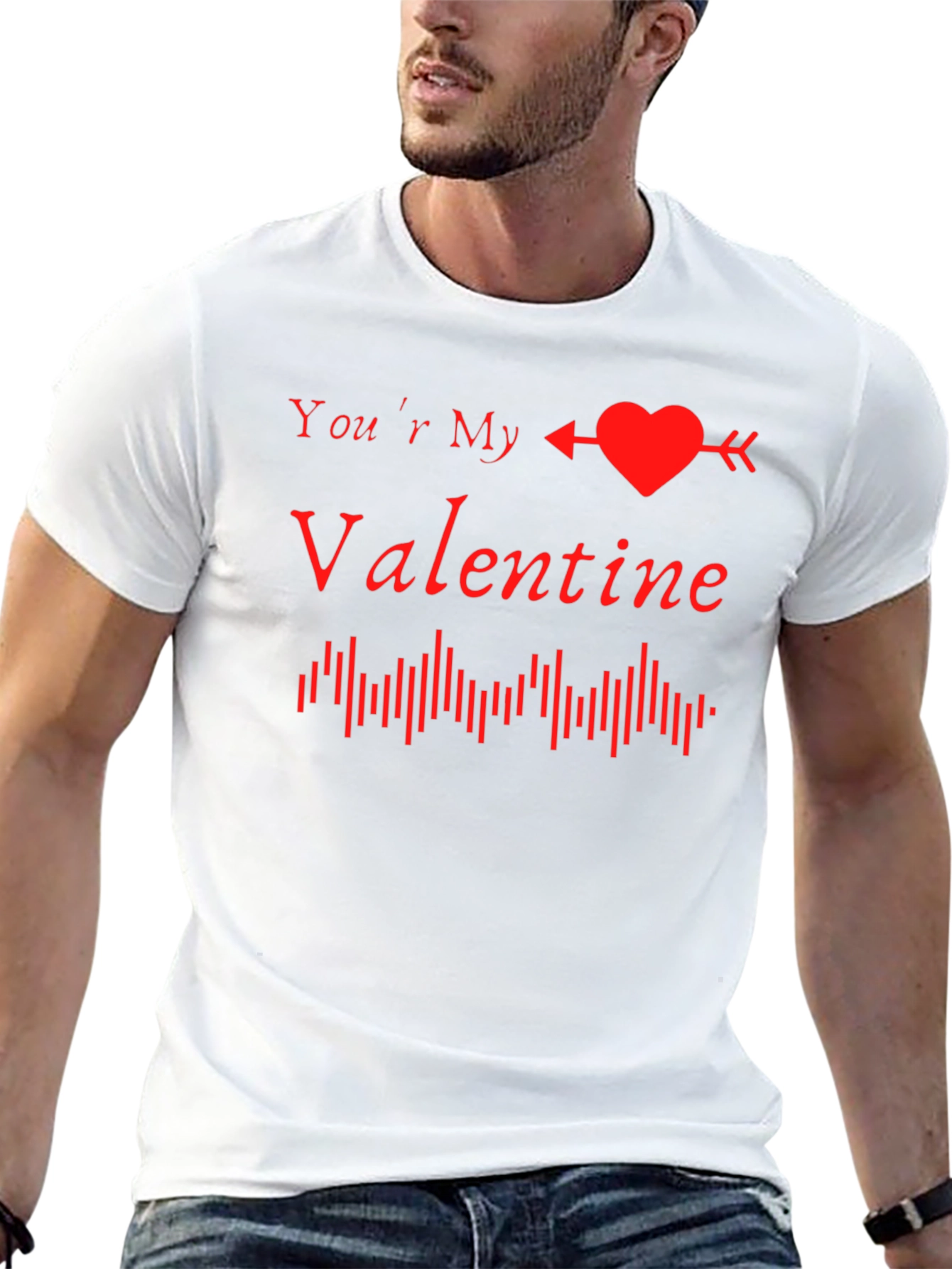 Valentines Day Heart Arrow Graphic Tee