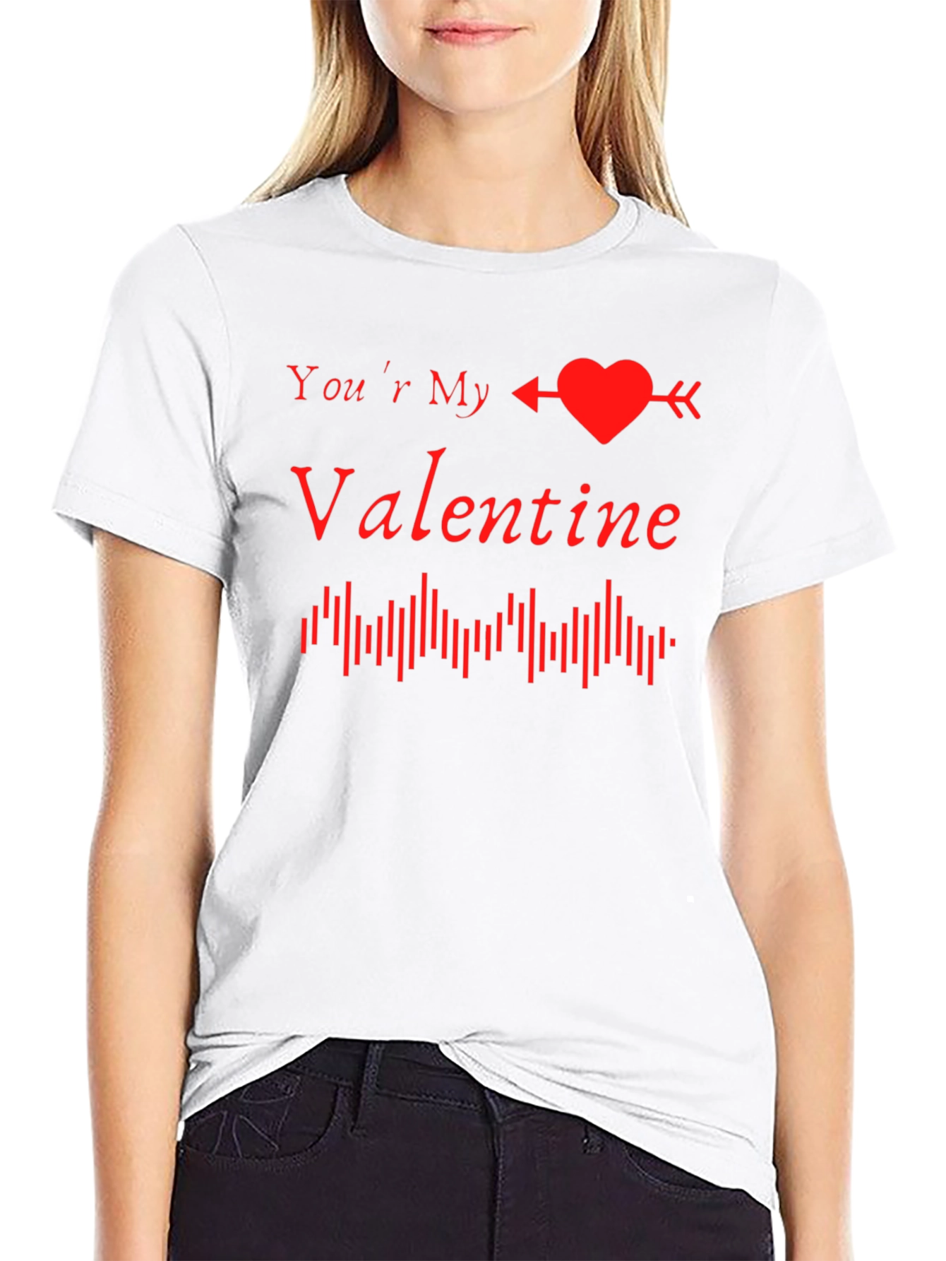 Valentines Day Heart Arrow Graphic Tee