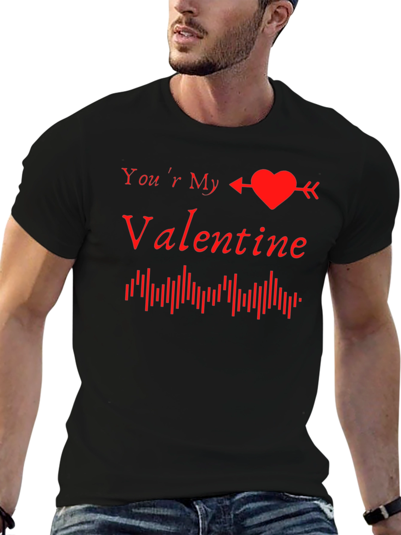 Valentines Day Heart Arrow Graphic Tee