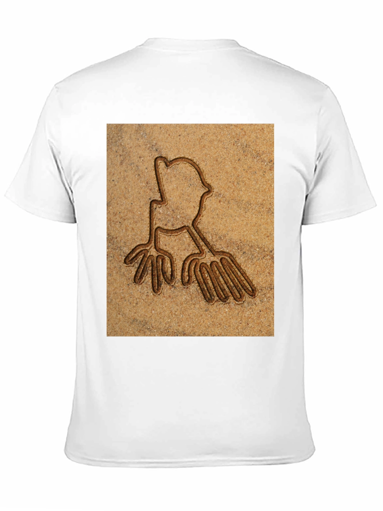 Unique Carved Design Tee - Casual Black T-Shirt