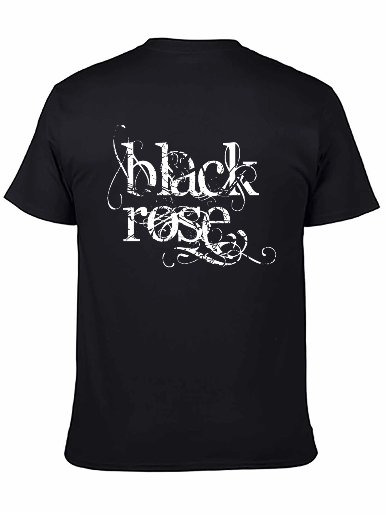 Black Rose Graphic Tee - Stylish Black T-Shirt
