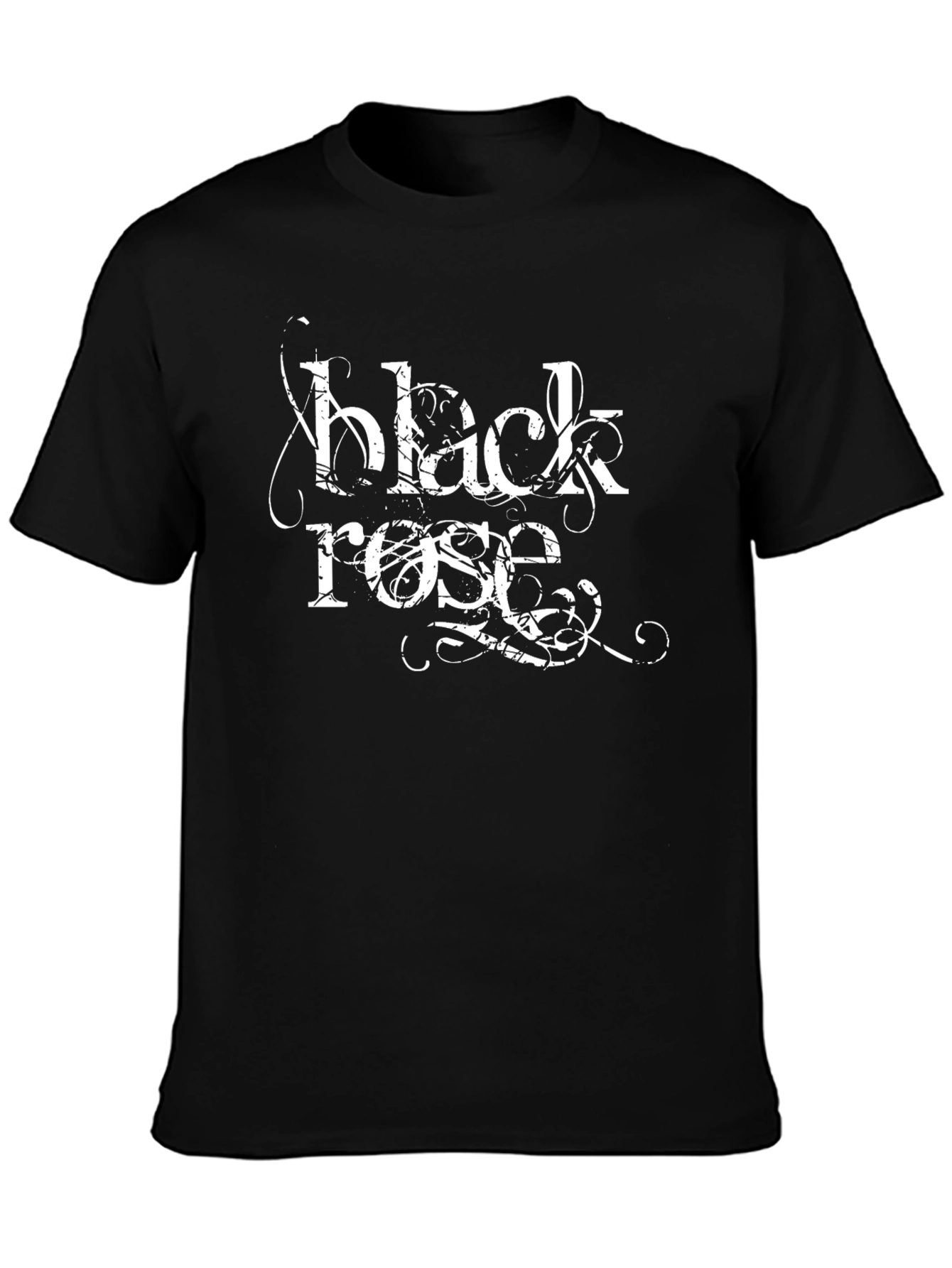 Black Rose Graphic Tee - Stylish Black T-Shirt