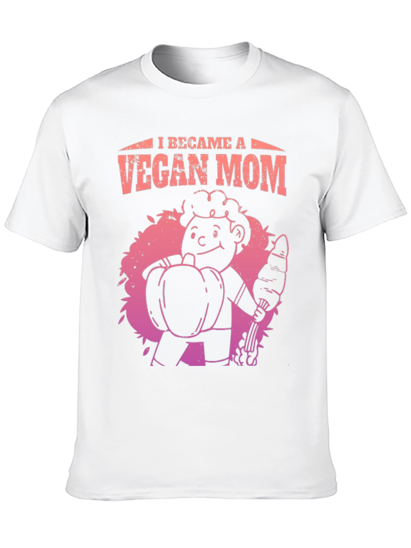 Vegan Mom Graphic Tee - Black Cotton Blend T-Shirt