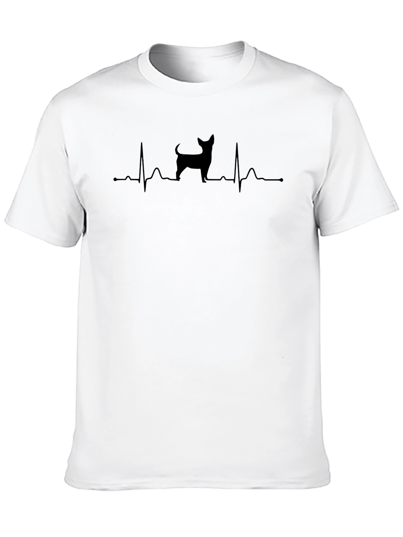 Chihuahua Heartbeat Graphic Tee - Dog Lover T-Shirt