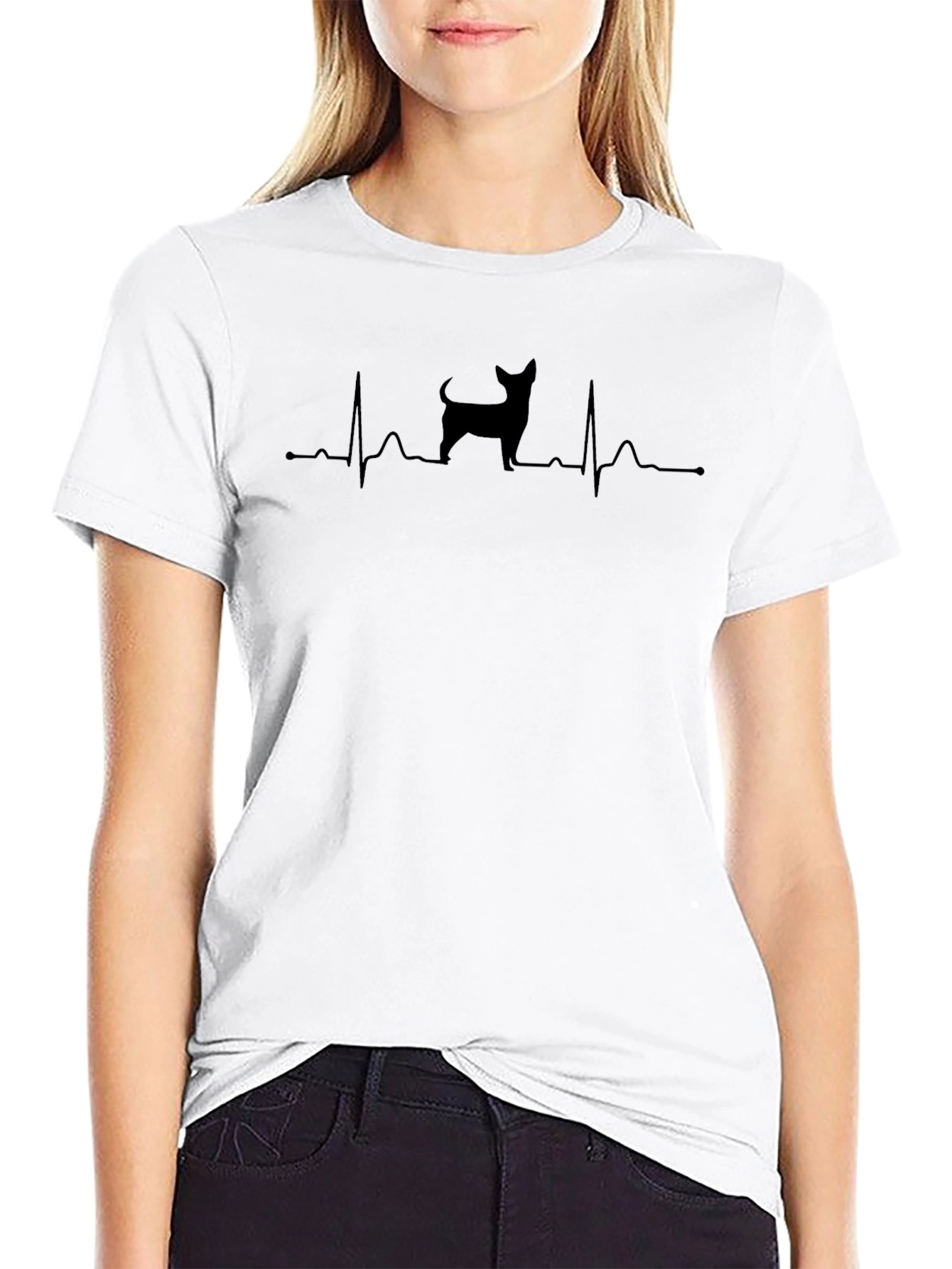 Chihuahua Heartbeat Graphic Tee - Dog Lover T-Shirt