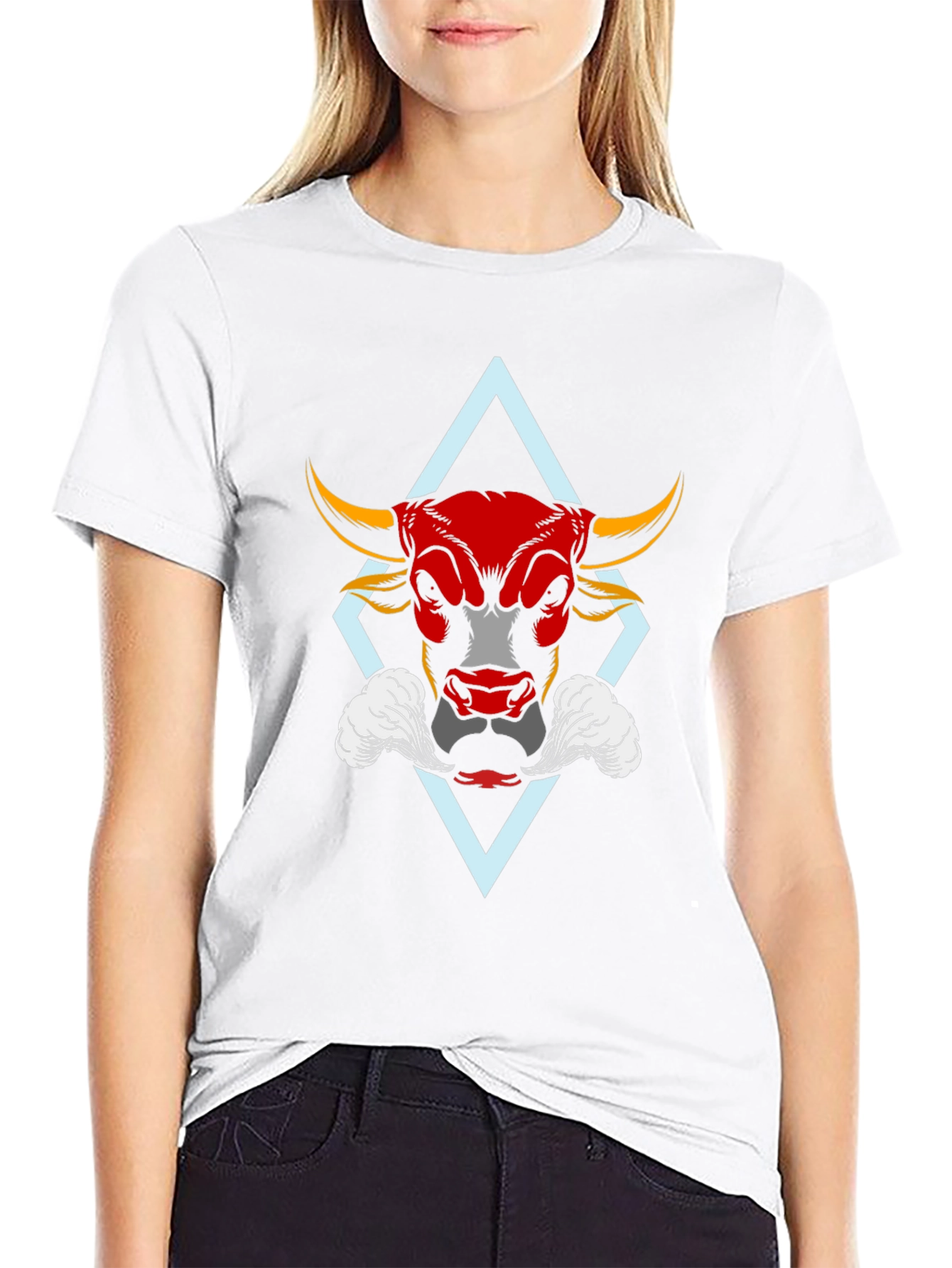 Bull Graphic Tee - Bold Red Bull Design