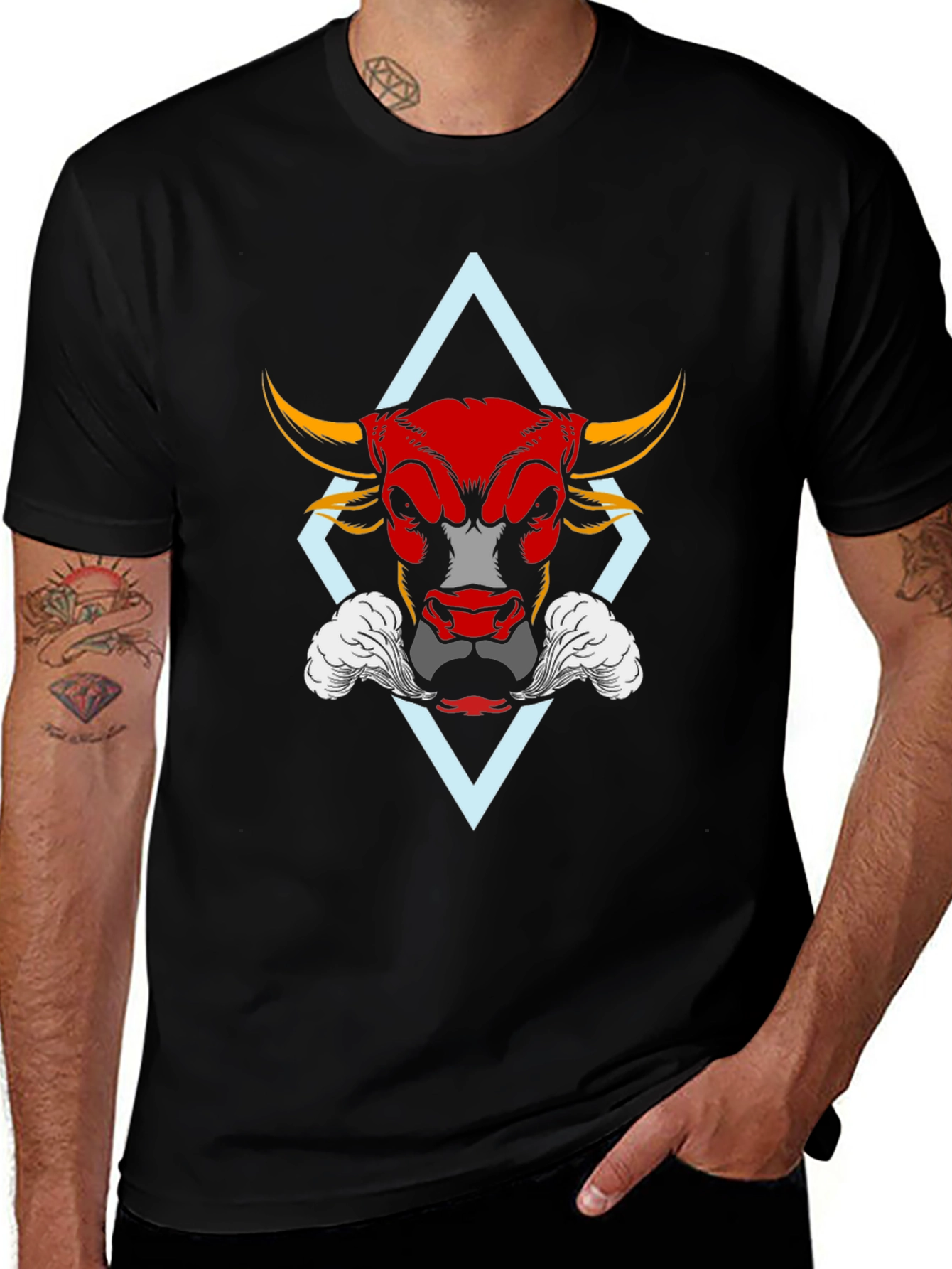 Bull Graphic Tee - Bold Red Bull Design