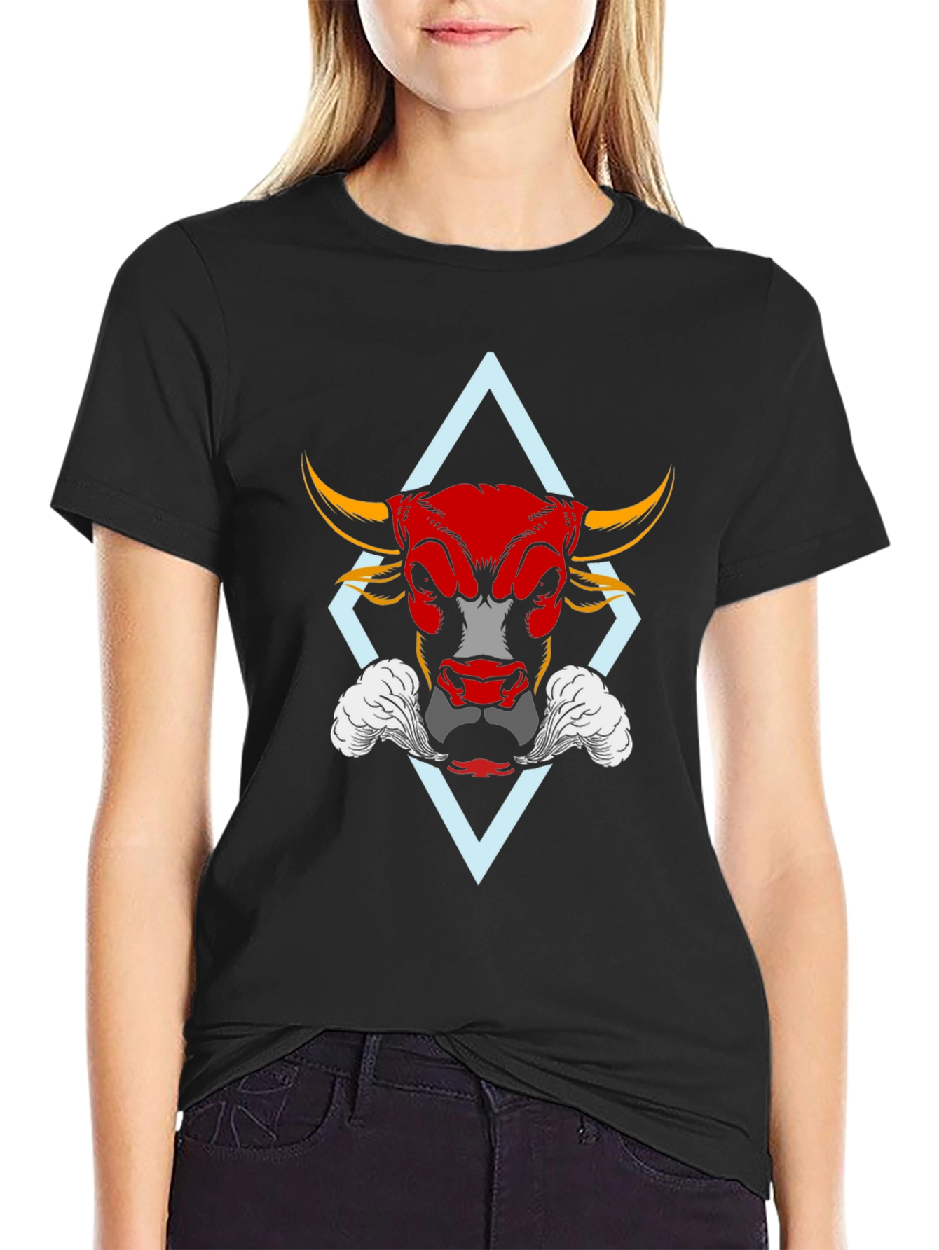 Bull Graphic Tee - Bold Red Bull Design
