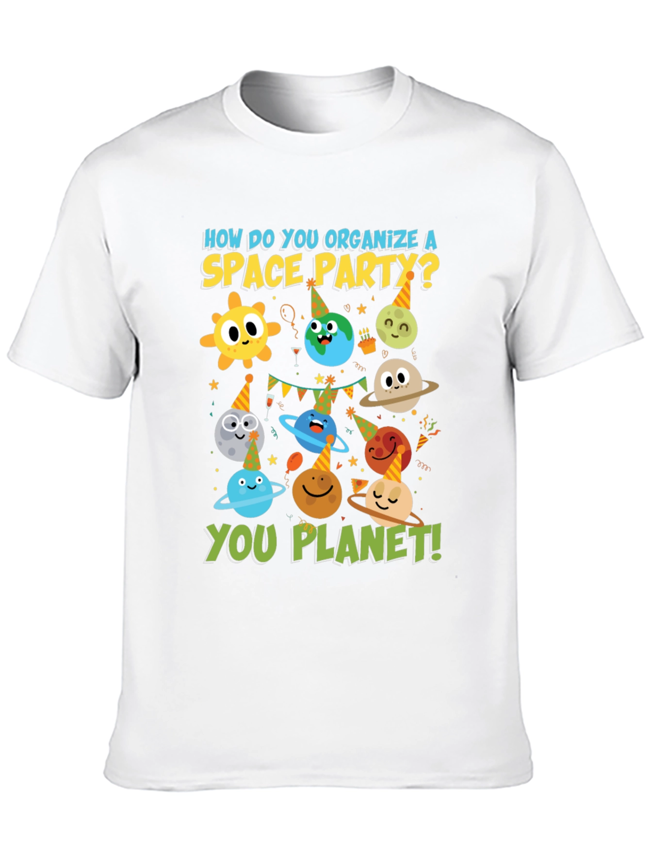 Space Party T-Shirt Funny Planets Tee