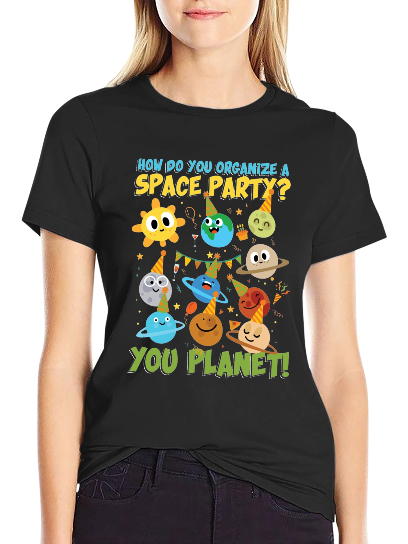 Space Party T-Shirt Funny Planets Tee